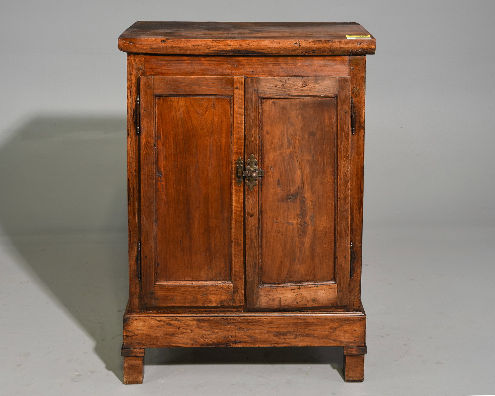 French Rustic Two Door Cabinet: French Rustic Two Door Fir Wood Cabinet - 39 in tall x 27.5 x 15