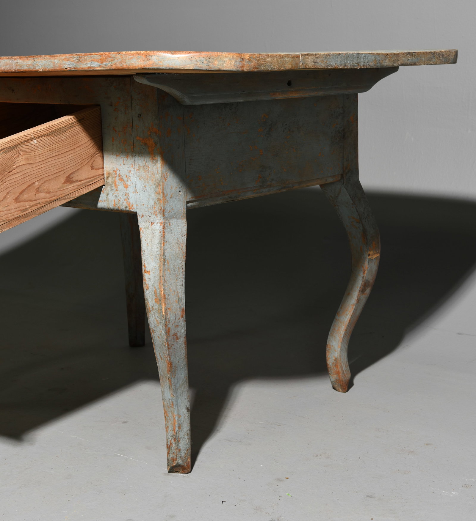 Swedish Blue Painted Rustic Table - 3