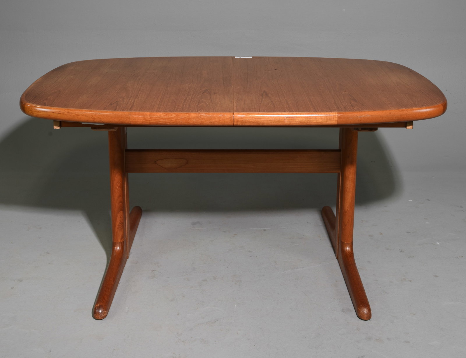 Mid Century Modern Oval Dining Table: Danish Modern Style Oval Dining Table - 29 in tall x 54 x 35, leaf is 20 in - floor to apron is 27 in and space between legs is 30 in