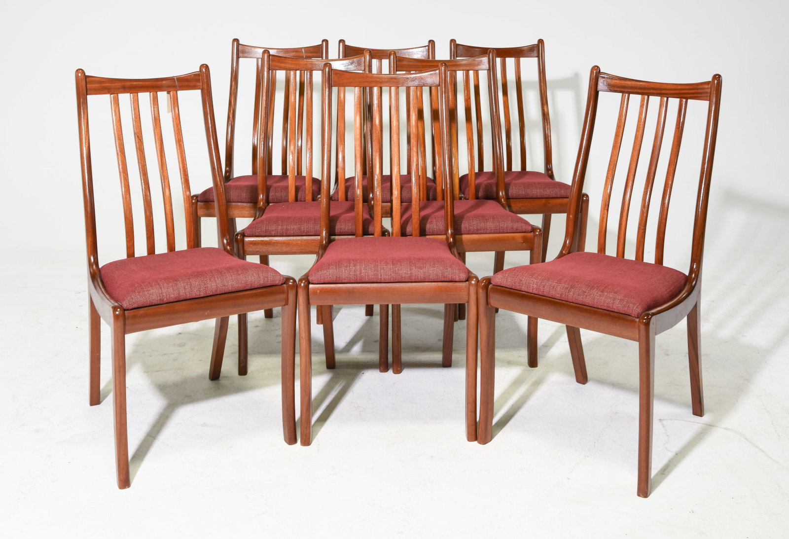 Set Of 8 Mid Century Modern High back Dining Chairs (1 of 4)