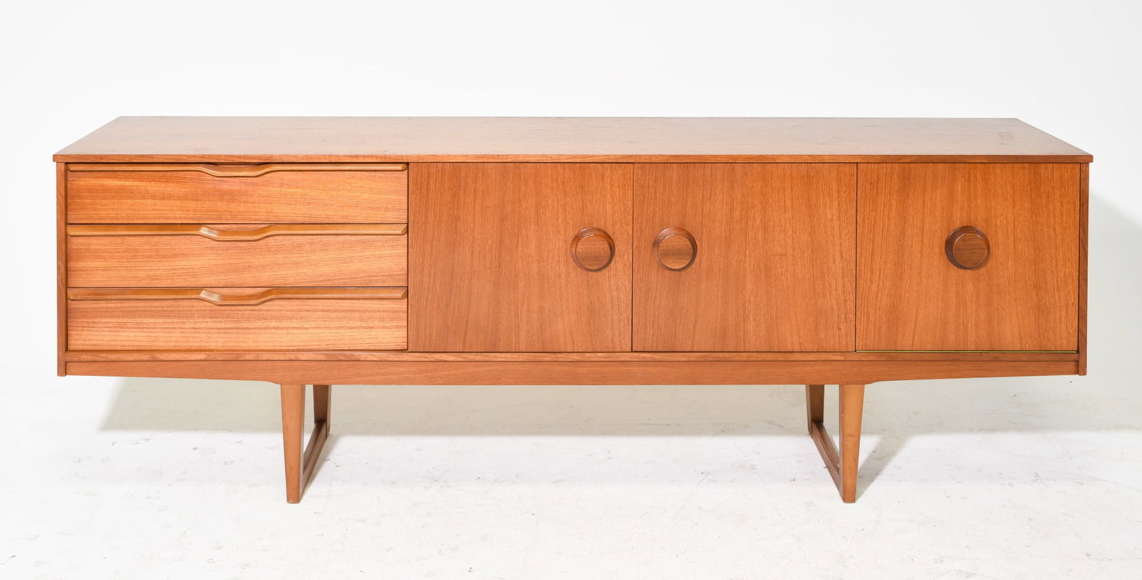 Mid Century Modern Sideboard With Circular Handles (1 of 8)