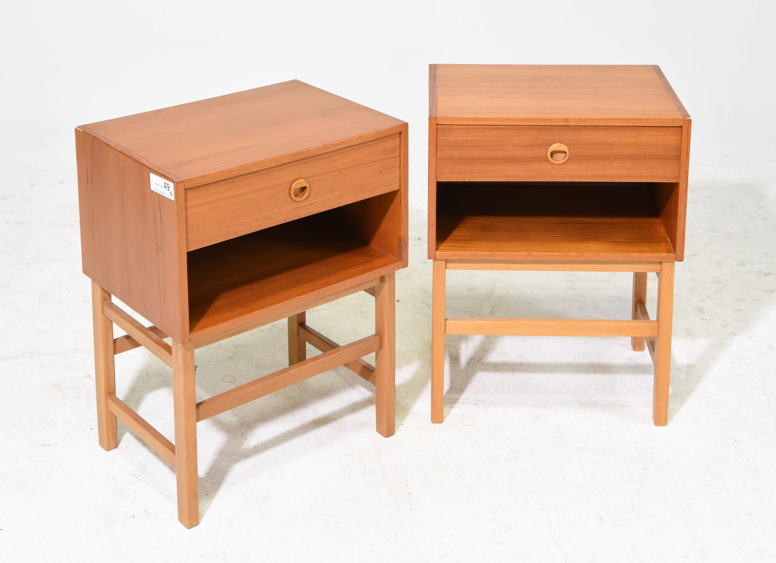 Pair Of Scandinavian Cubic Teak Nightstands (1 of 4)