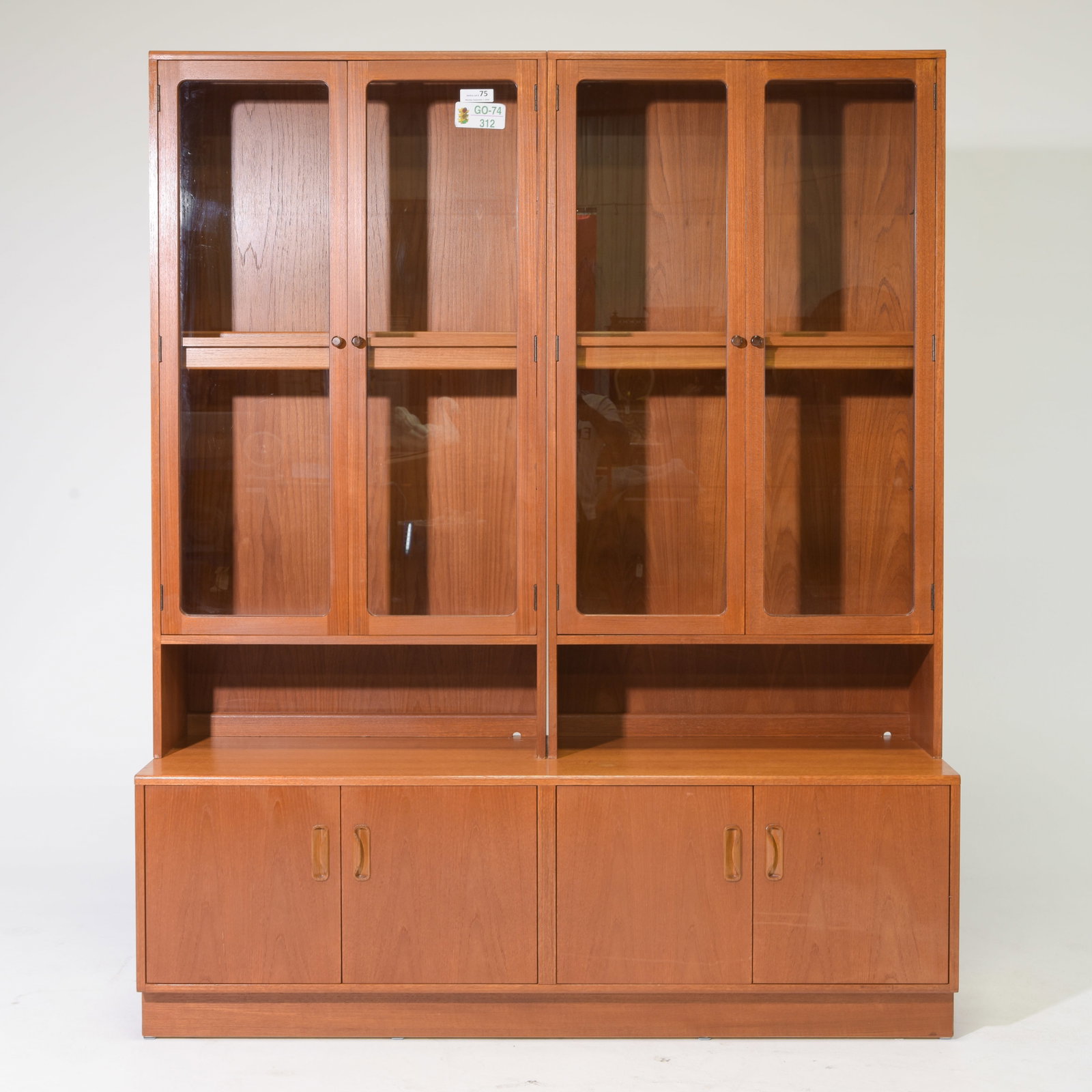 Mid Century Modern G-Plan Cocktail Cabinet / Wall Unit: Danish Modern Style Cocktail Cabinet / Wall Unit by British Furniture Maker G-Plan - 78.25 in tall x 64 x 18