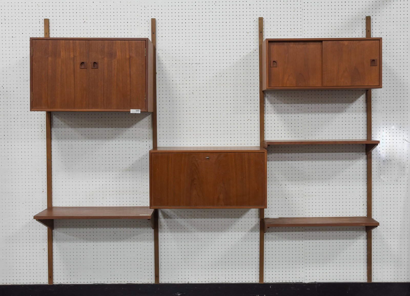 3 Bay Danish Modern PS / Cado Style Teak Wall Unit (1 of 5)