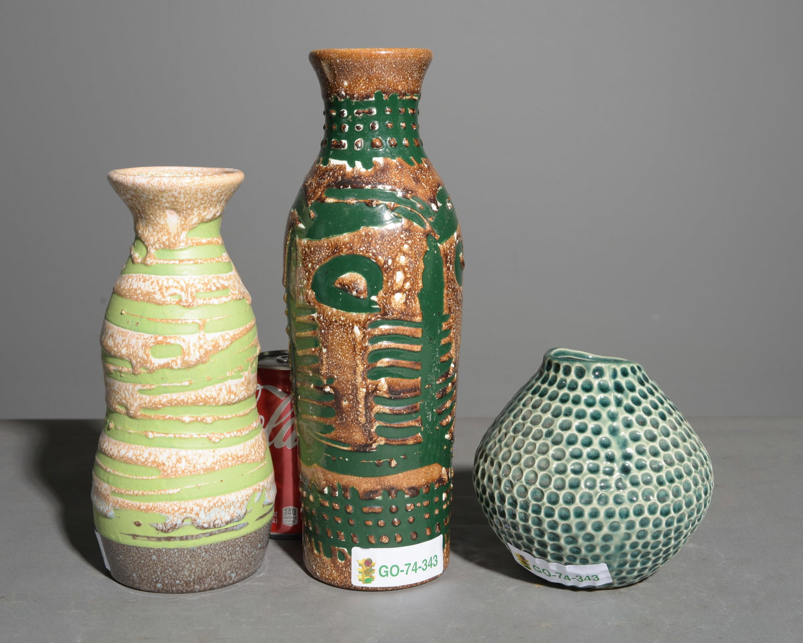 3 Vintage Hungarian Vases: 3 Vintage Hungarian Vases - 13 in tall x 4 inch diameter