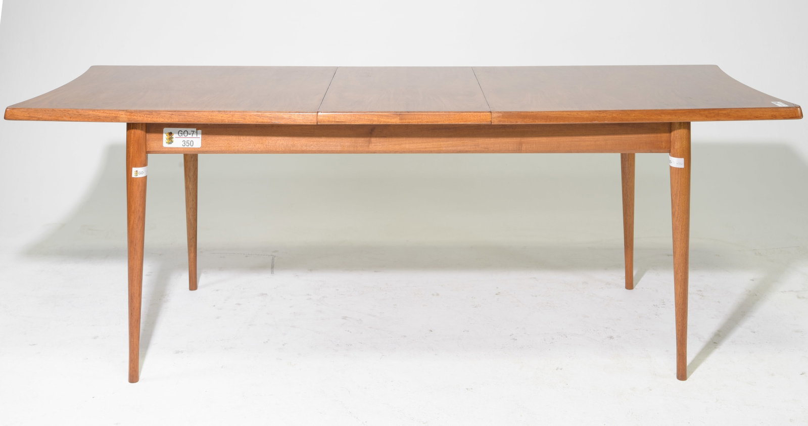 Mid Century Modern Walnut Table with Insertable Leaf - Uniflex - 3