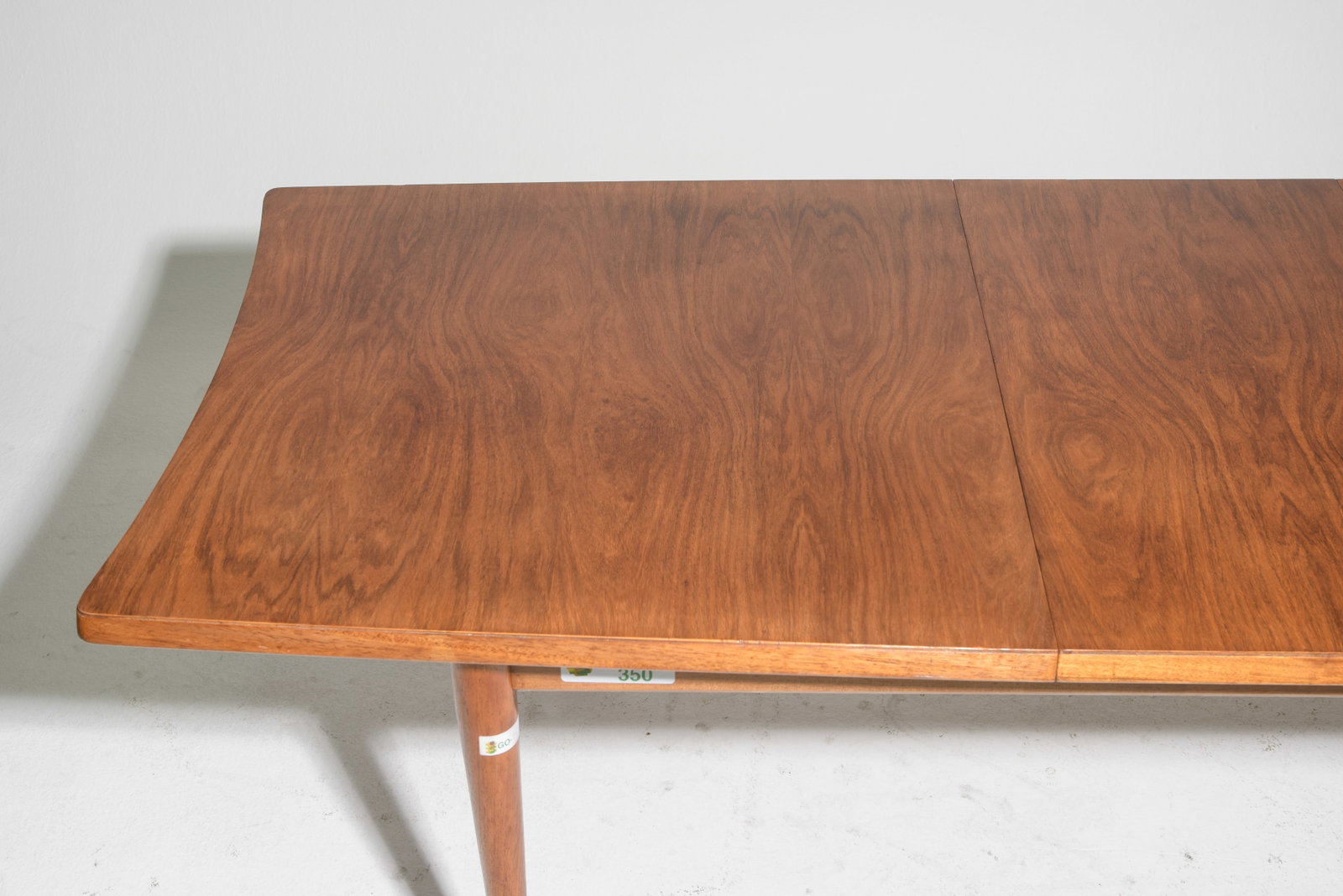Mid Century Modern Walnut Table with Insertable Leaf - Uniflex - 4