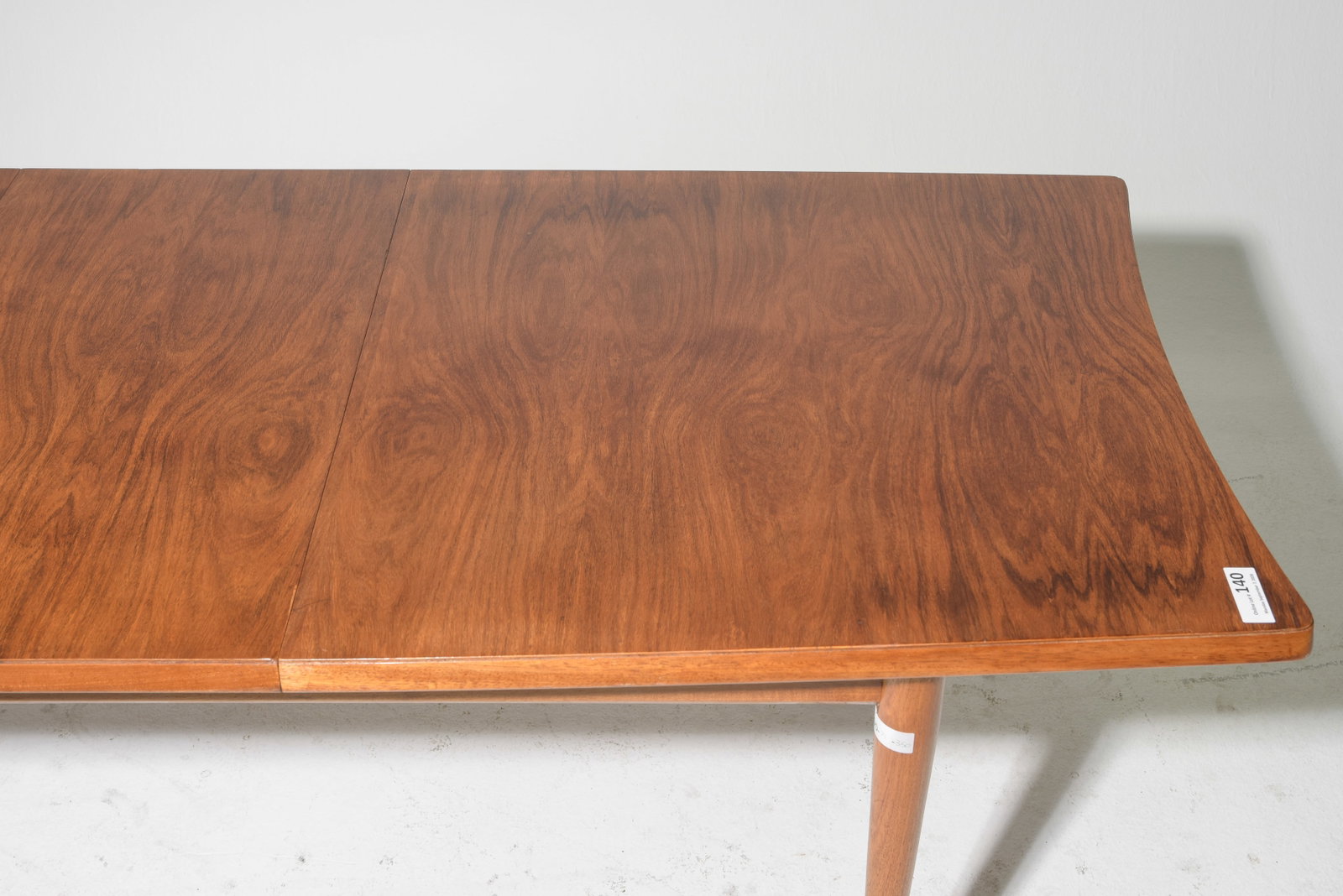 Mid Century Modern Walnut Table with Insertable Leaf - Uniflex - 5