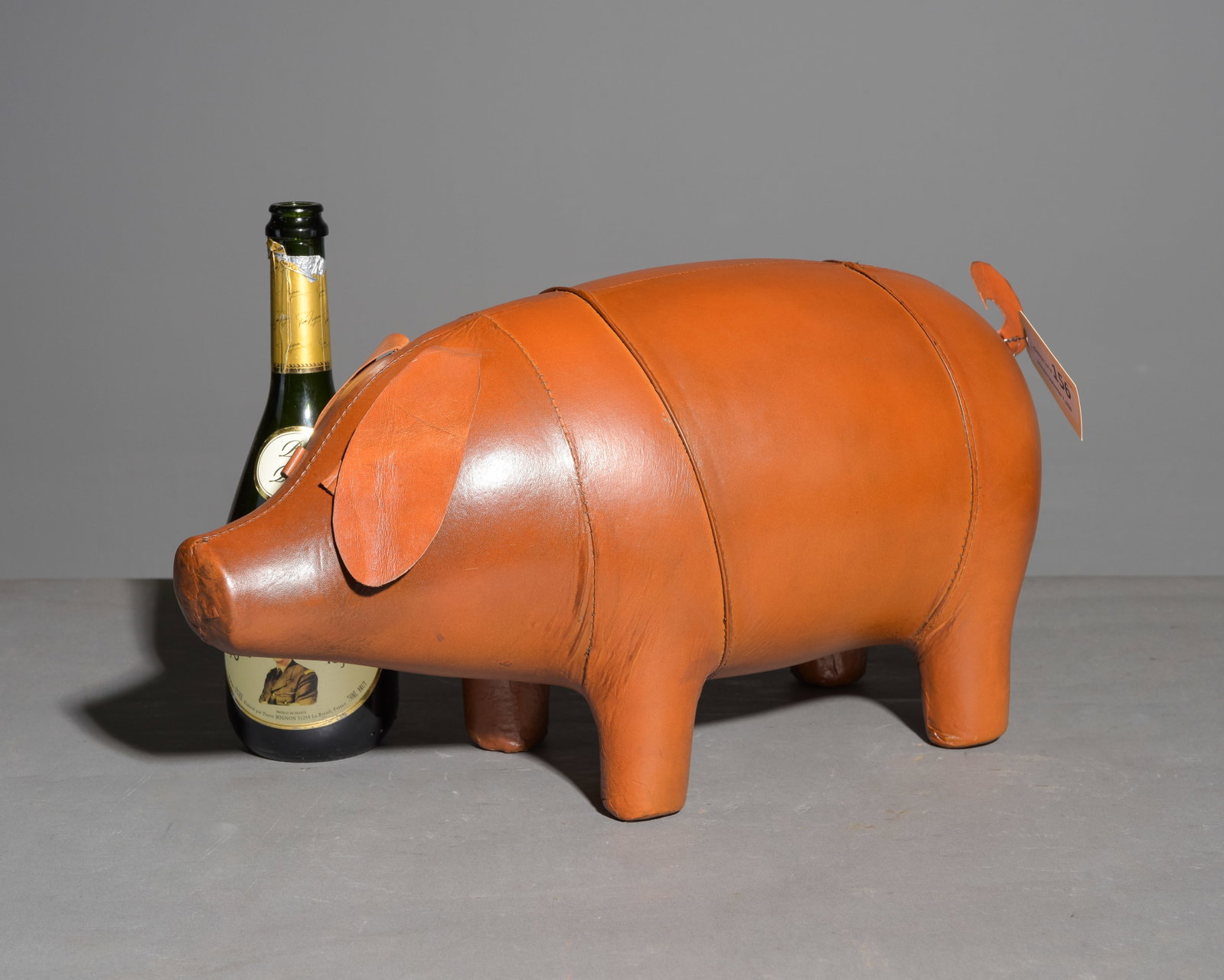 Leather Pig Stool In The Manner of Omersa (1 of 4)
