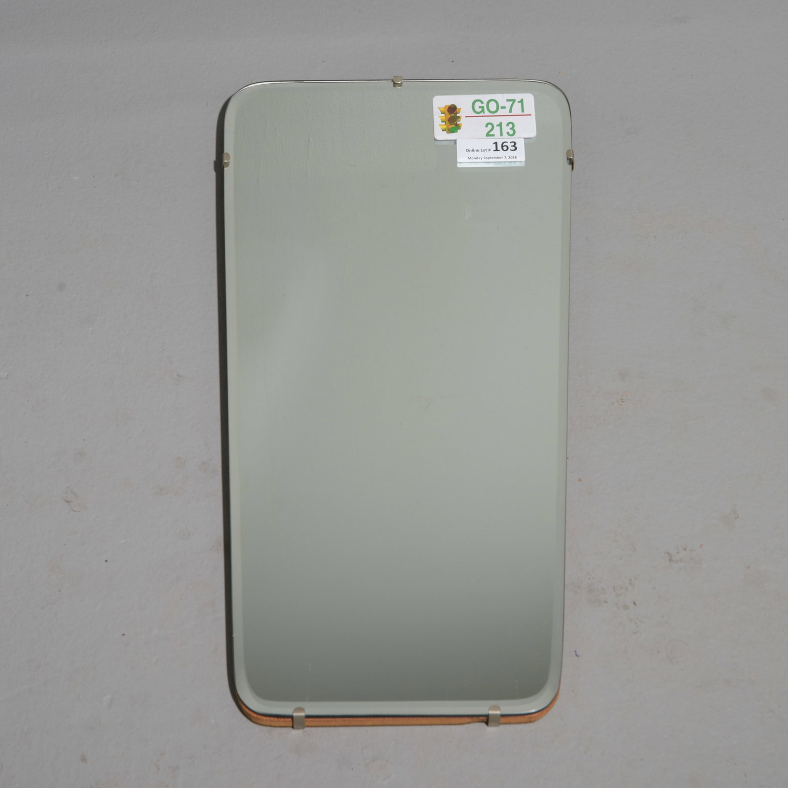 Mid Century Modern Beveled Mirror: Mid Century Modern Beveled Mirror - 24 in tall x 13.75 x 1