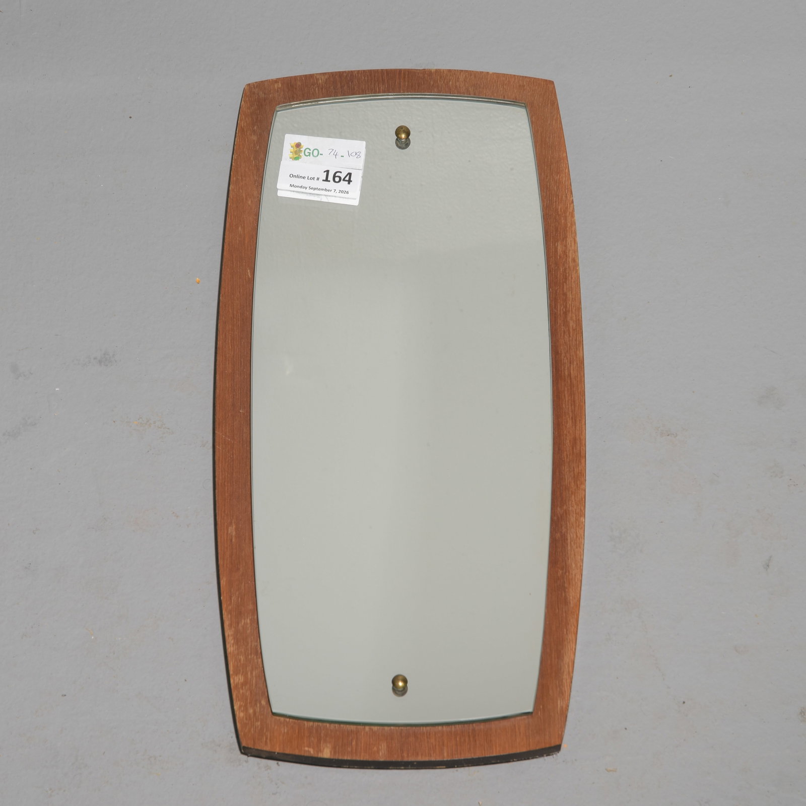 Mid Century Modern Mirror on Teak Board #4 (1 of 3)