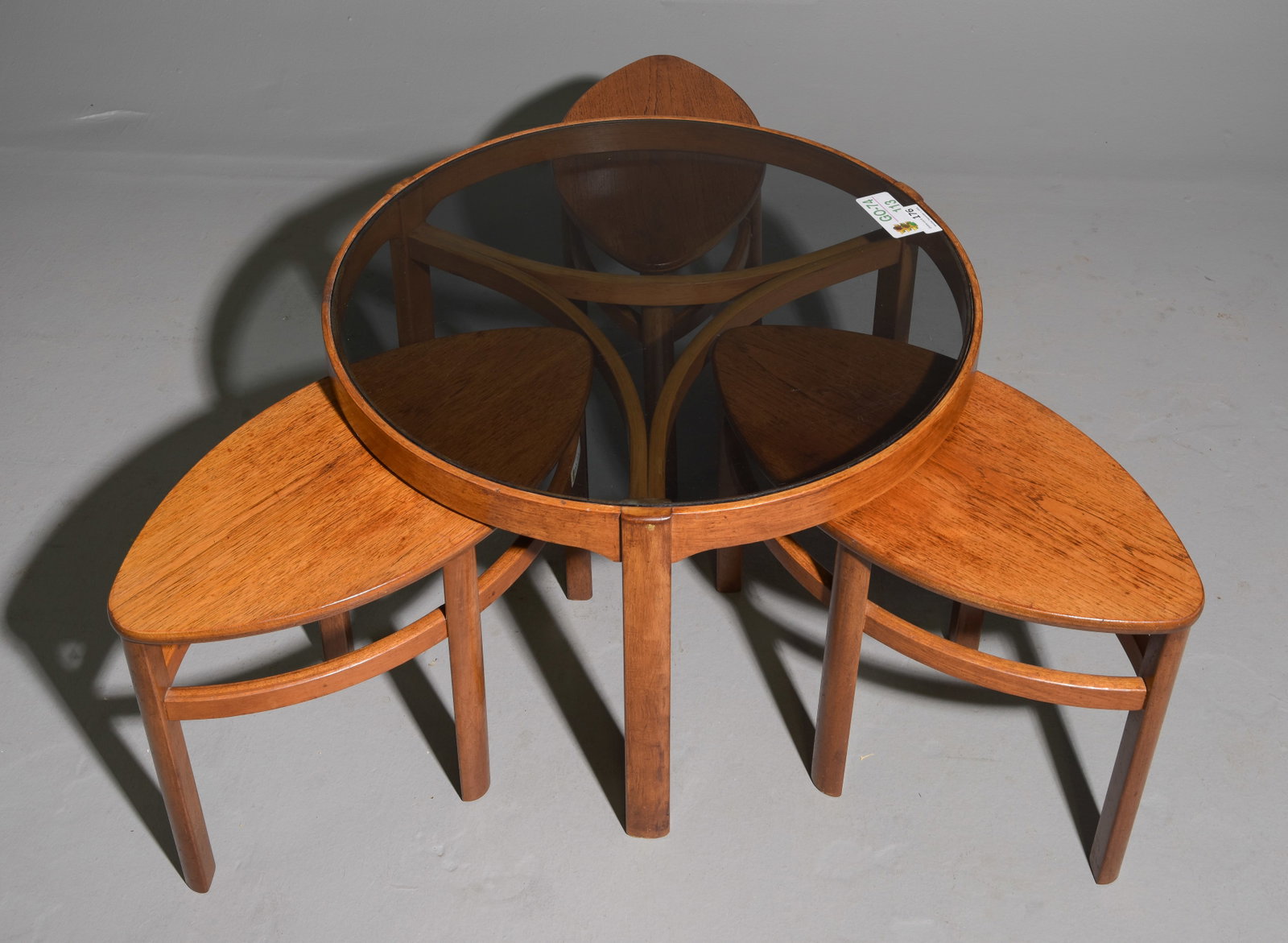 Mid Century Modern Round Trinity Coffee Table Nest (1 of 5)