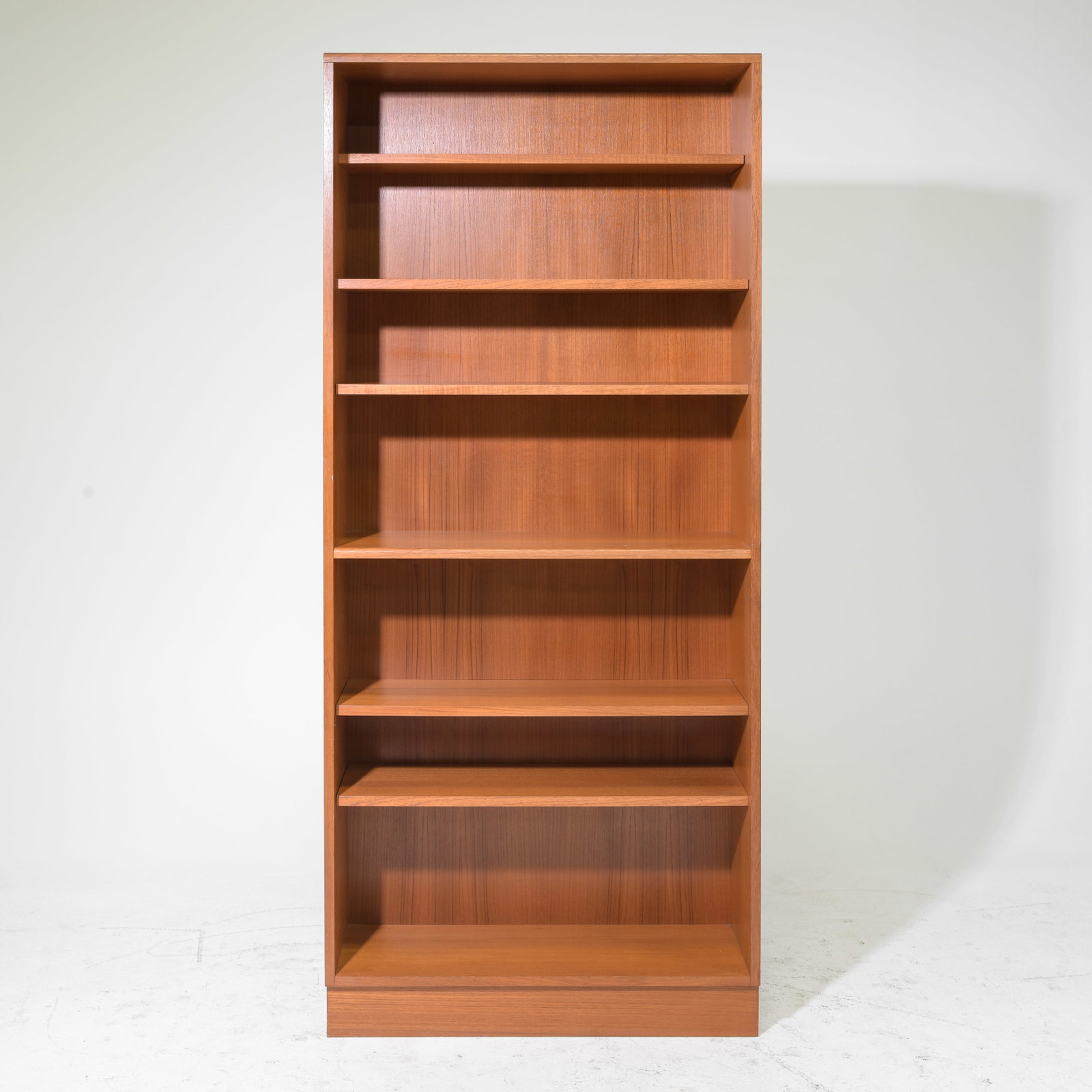 Mid Century Modern Tall Open Bookshelf: Danish Modern Style Tall Open Bookshelf - 72.25 in tall x 32 x 11