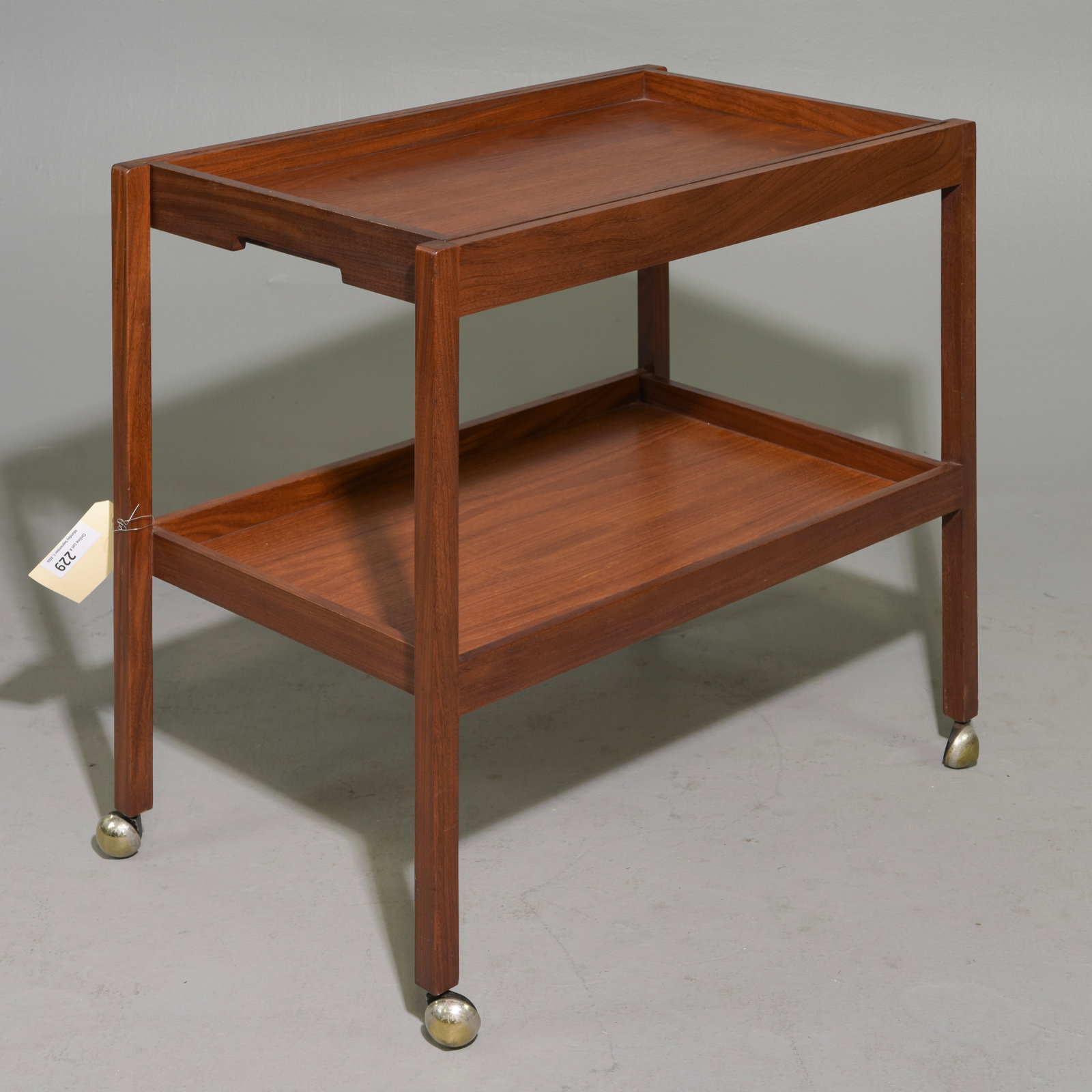 Mid Century Modern Two Tier Trolley with Removable Tray (1 of 4)