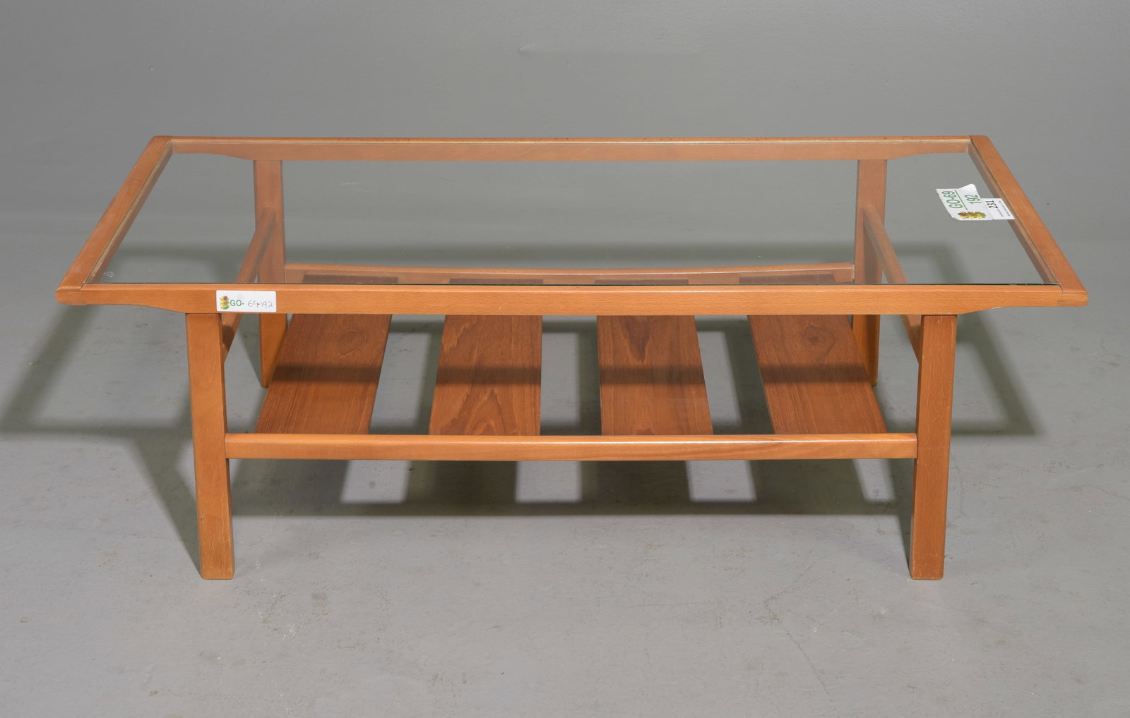 Mid Century Modern Glass Top Coffee Table (1 of 3)