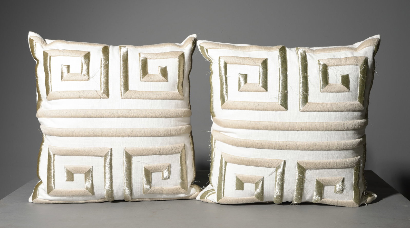 2 Callisto Home Green Key Embroidered Pillows (1 of 4)