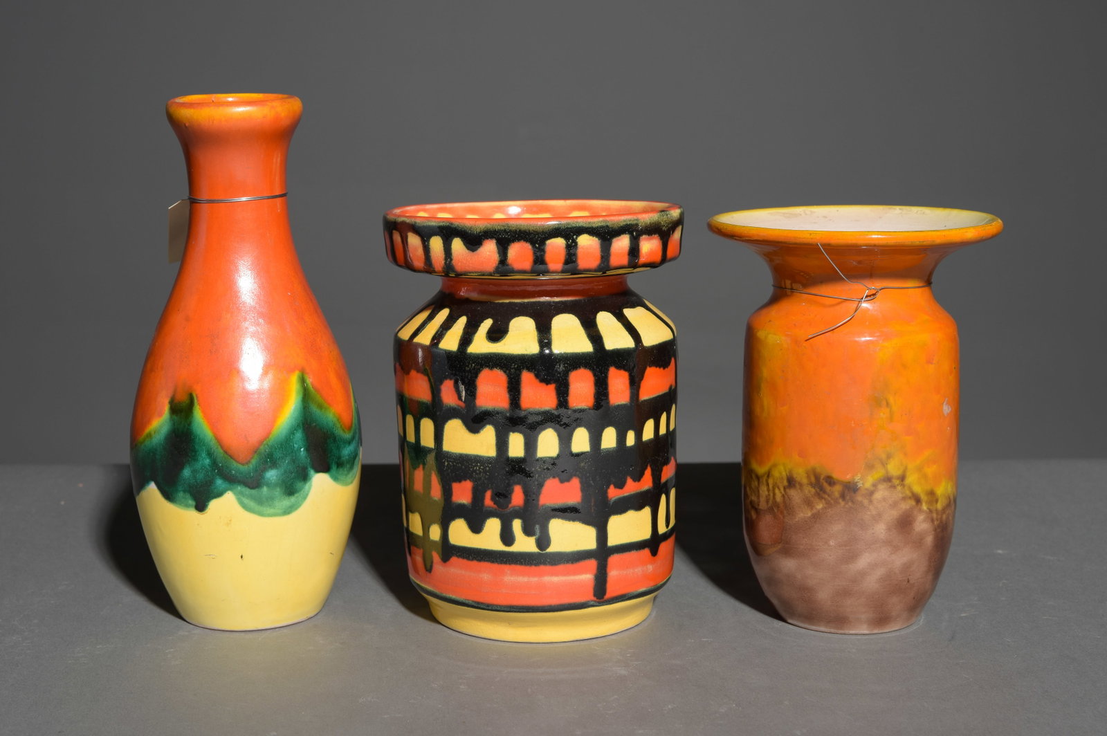 3 Hungarian Mid Century Modern Vases #2 (1 of 6)