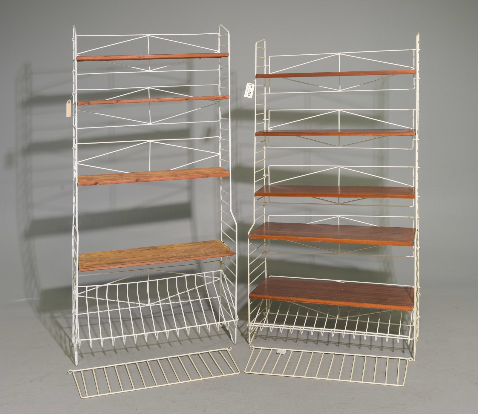 2 Swedish Single Bay String System Wall Units: 2 2 Swedish Single Bay String System Wall Units / Bookshelves - 64.5 in tall x 30 x 12 and 61 in tall x 32 x 12