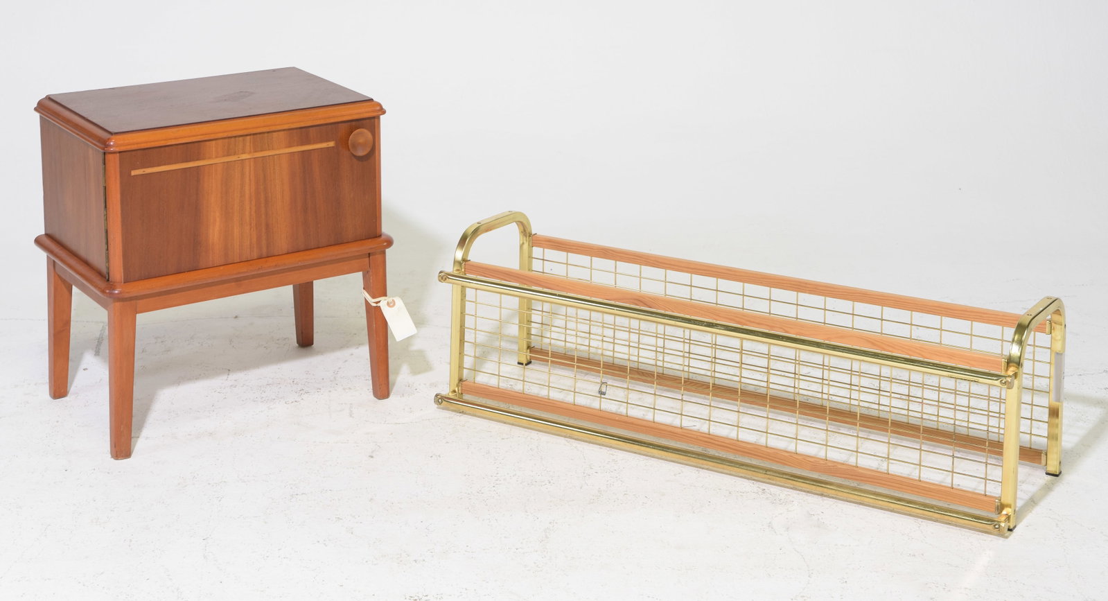 Danish Nightstand & Swedish Wall Rack / Shelf (1 of 6)