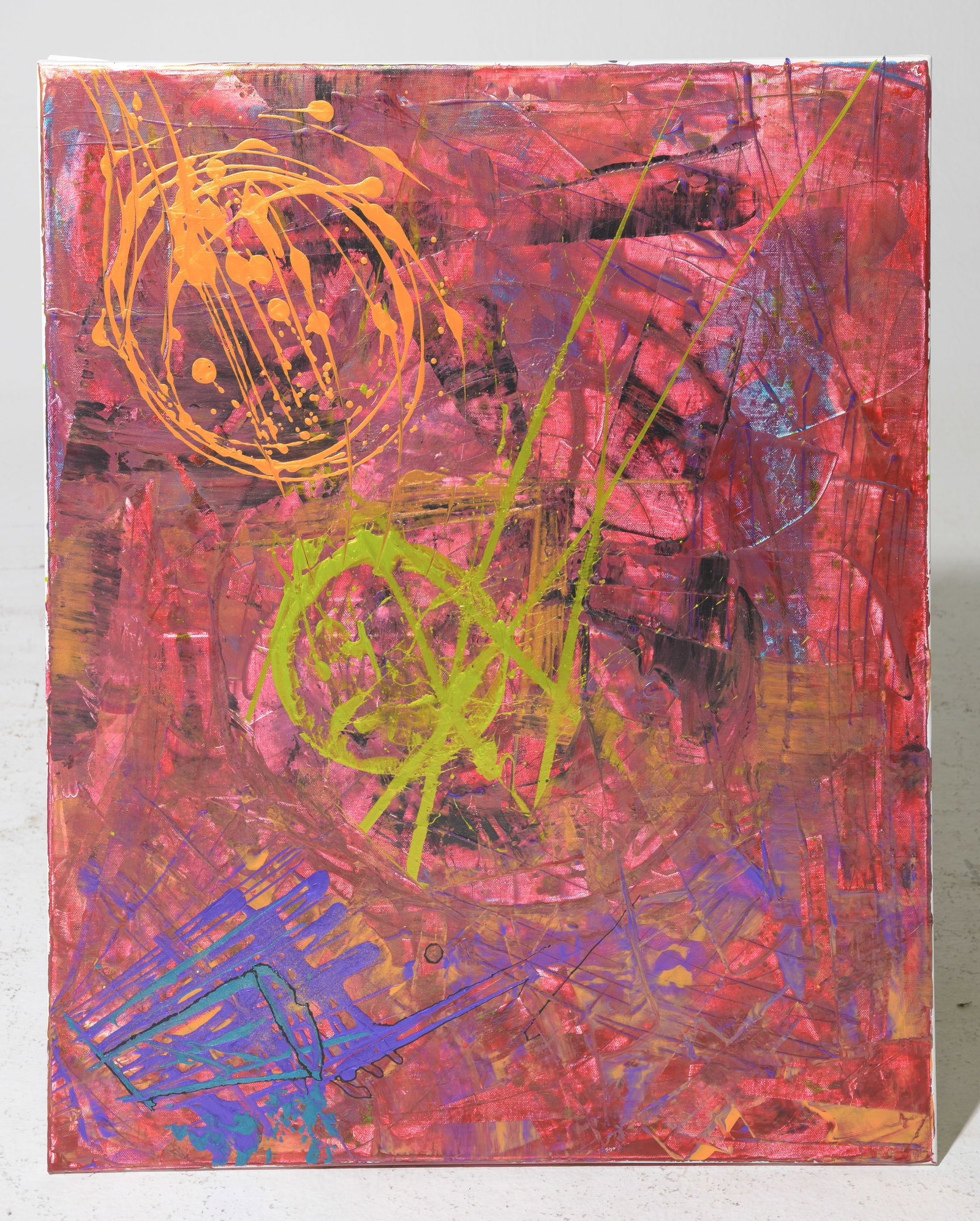 Unframed Abstract Art on Canvas: Unframed Abstract Art on Canvas - 30 in tall x 24 x 1 as shown