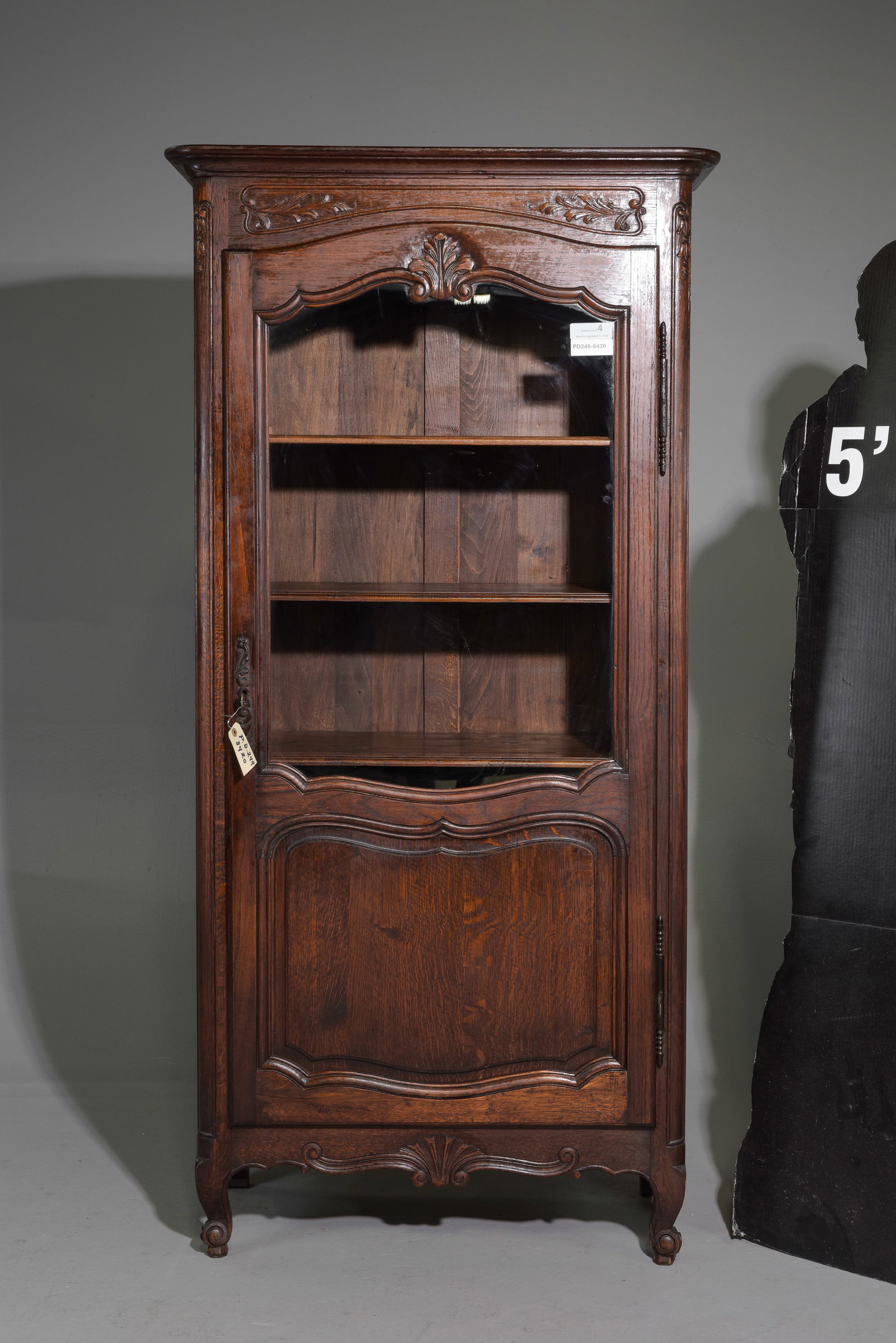 Louis XV Style Oak Vitrine / Bookcase (1 of 7)