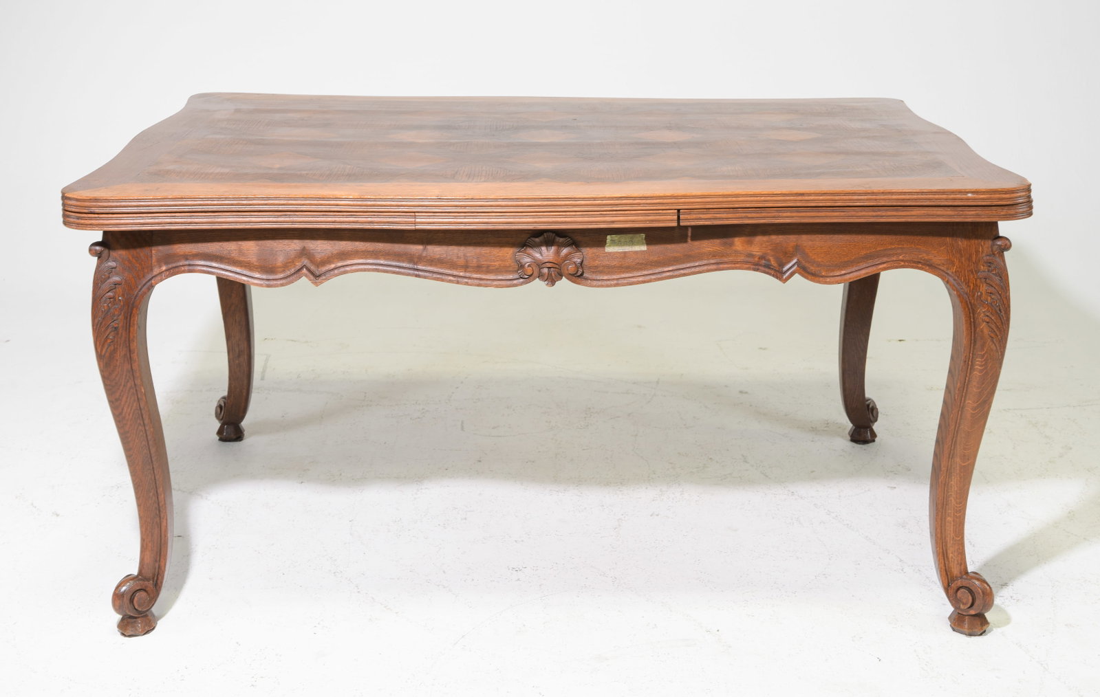 Louis XV Style Parquet Top Draw Leaf Table (1 of 7)