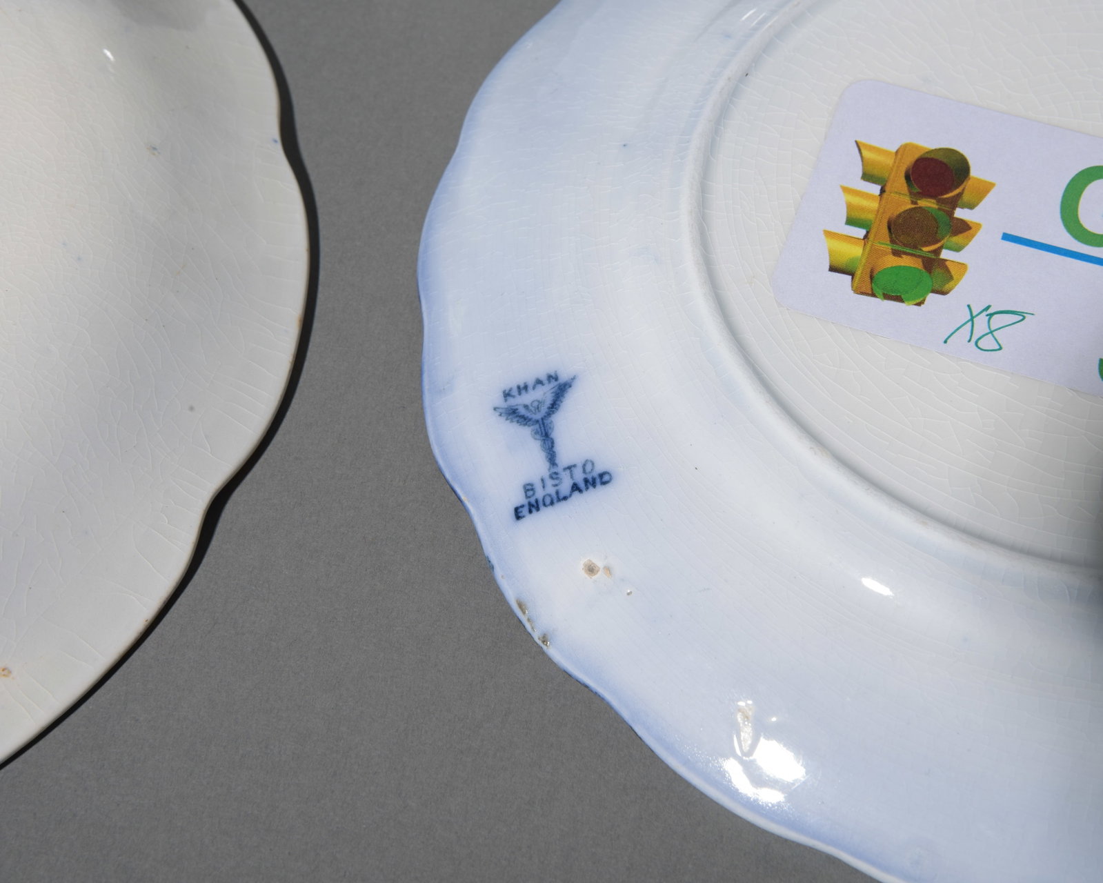 Five Assorted Flo Blue / Blue & White Plates - 10