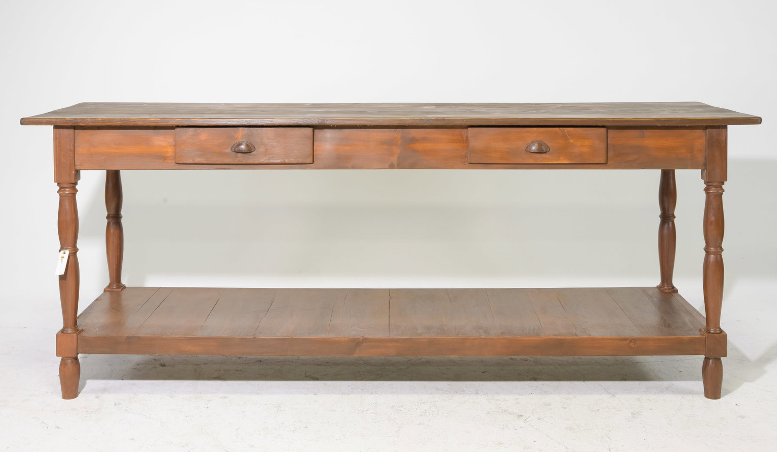 Large Oak Drapers Table with Drawers (1 of 7)