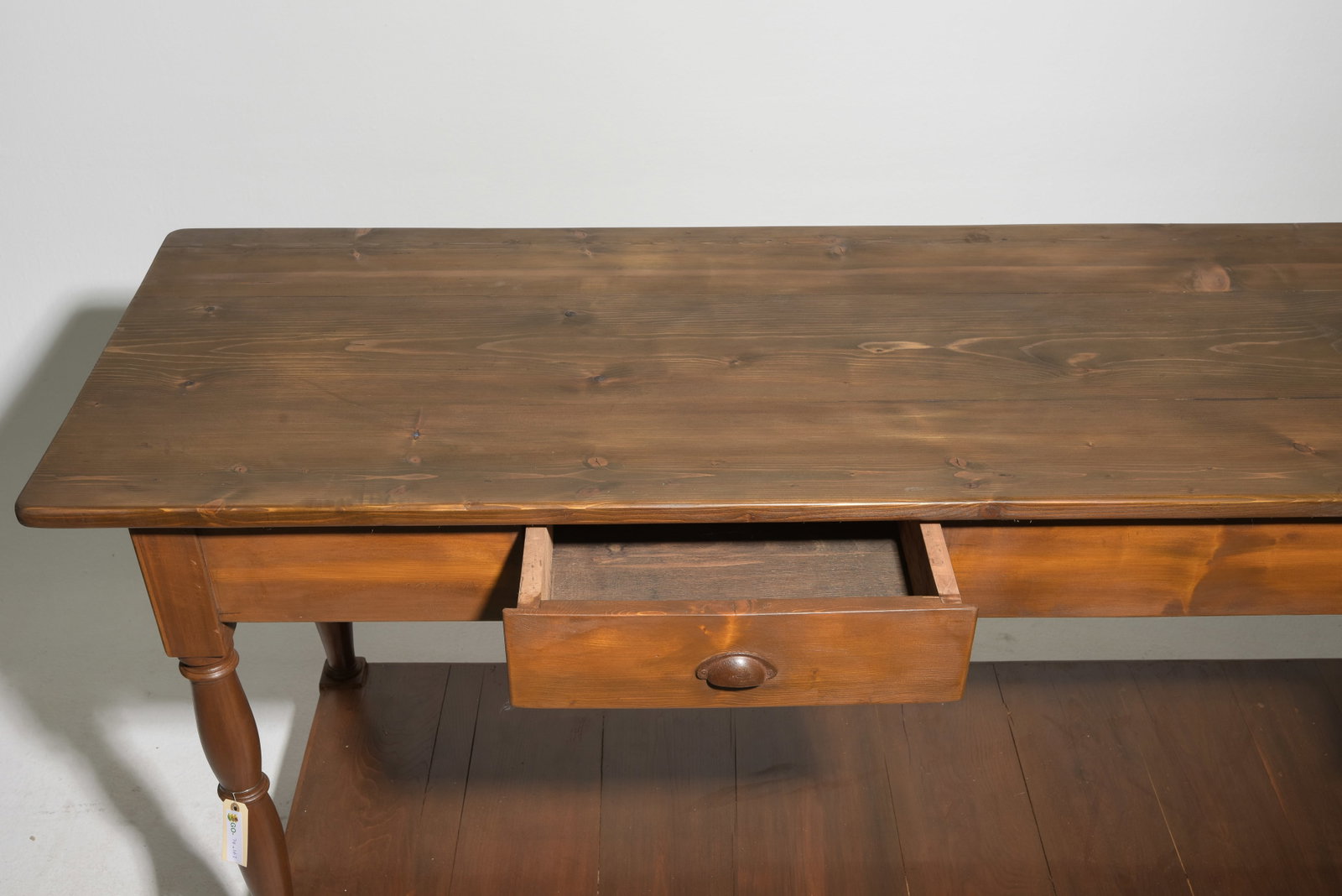 Large Oak Drapers Table with Drawers - 2