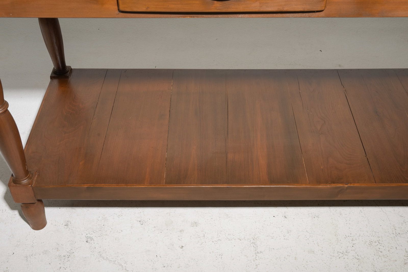 Large Oak Drapers Table with Drawers - 4