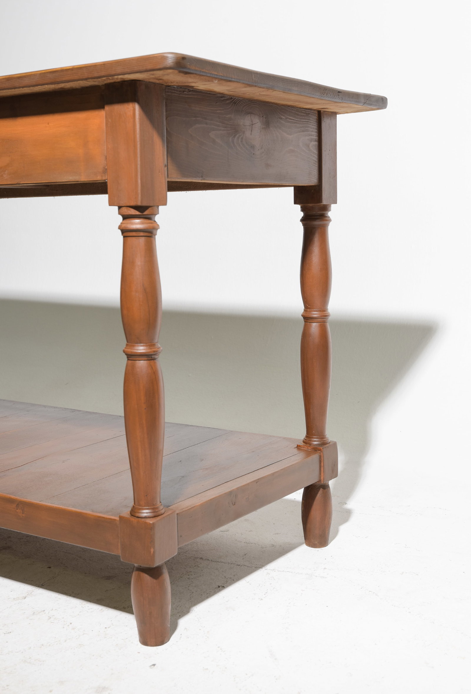 Large Oak Drapers Table with Drawers - 6
