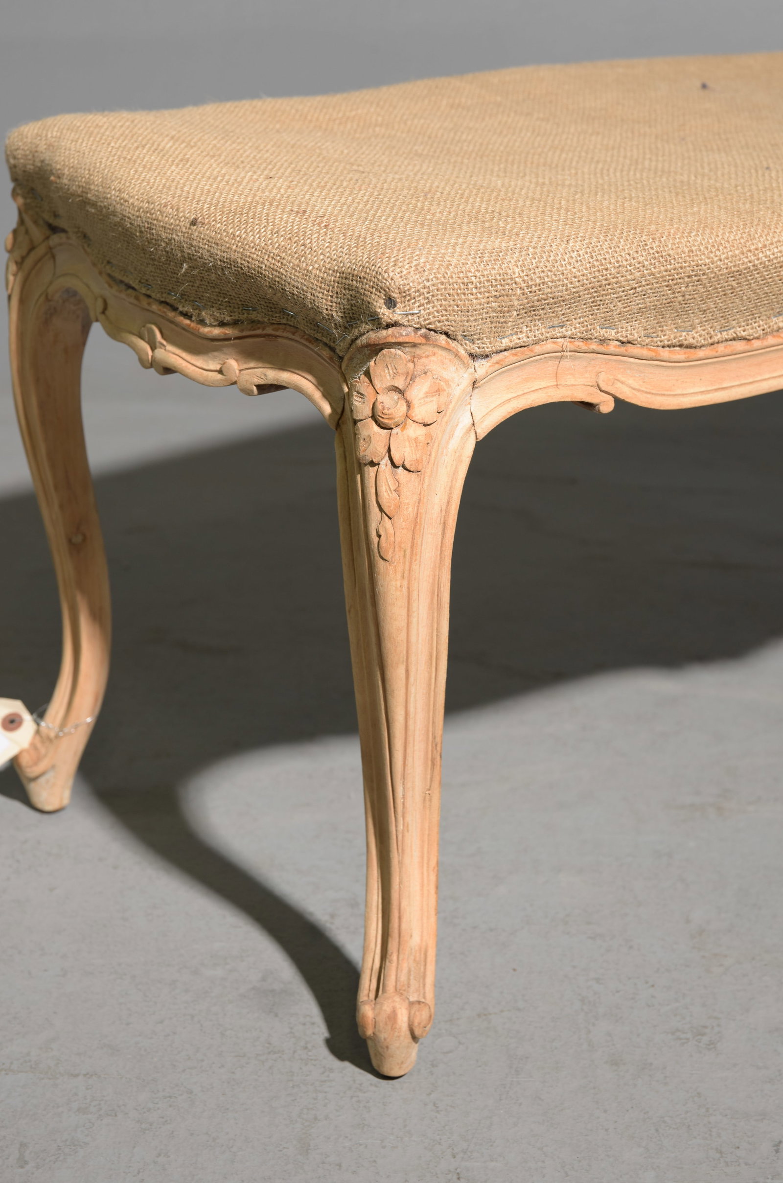 French Provincial Bleached Oak Bench - 2