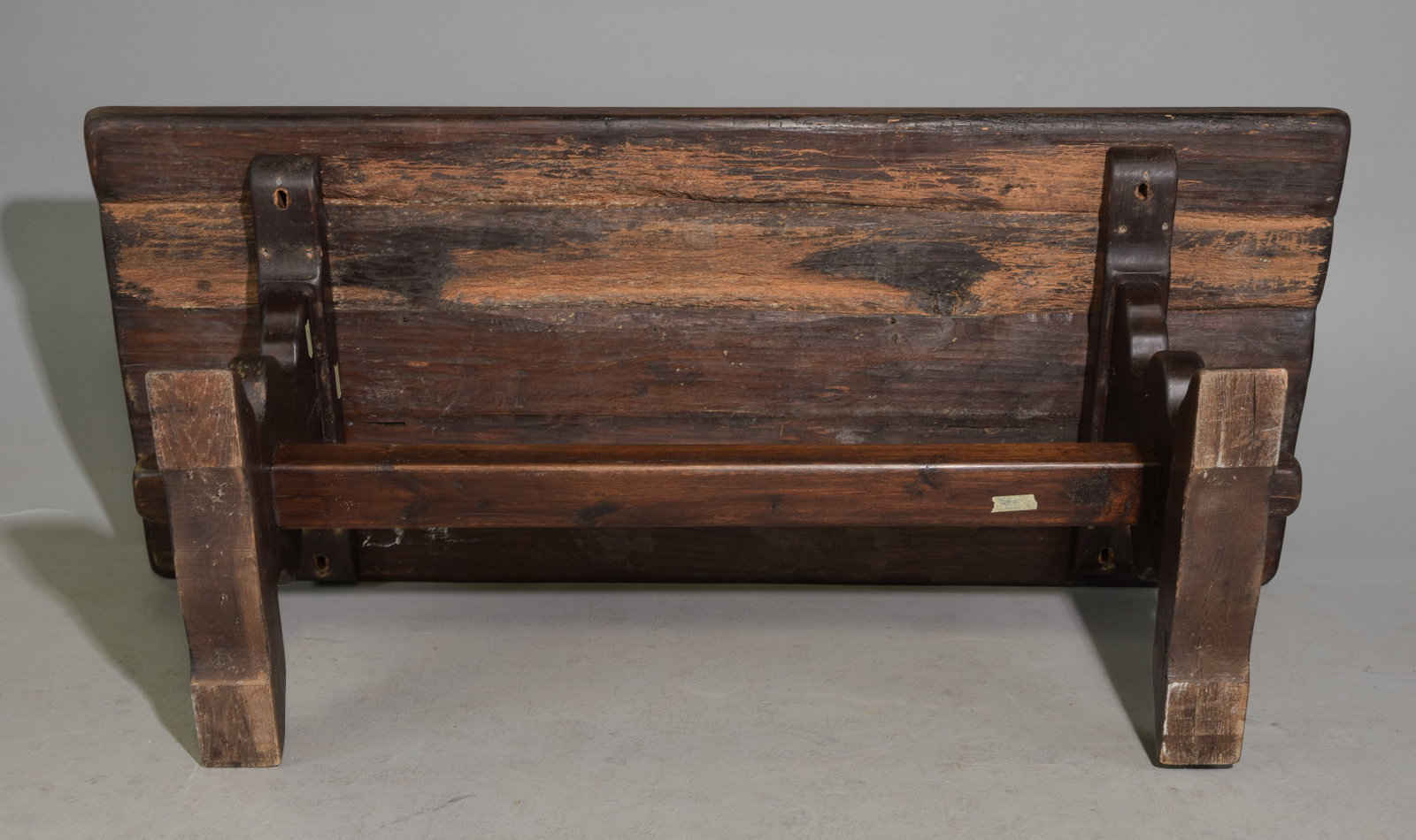 French Solid Oak Trestle Base Monastery Table - 5