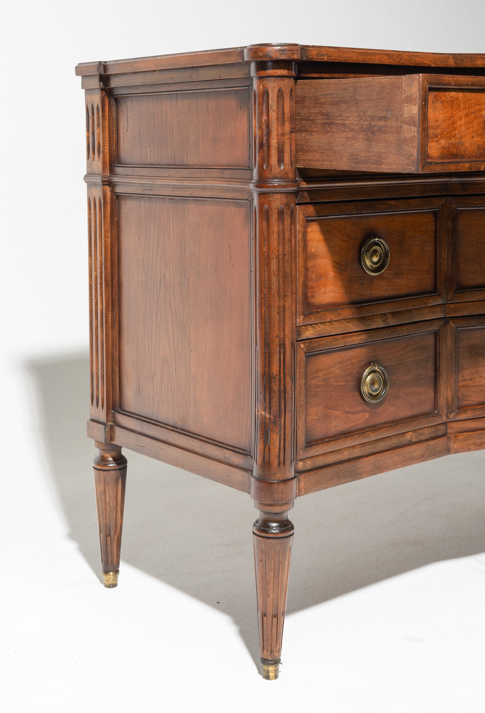 Louis XVI Style Three Drawer Cherry Chest - 6
