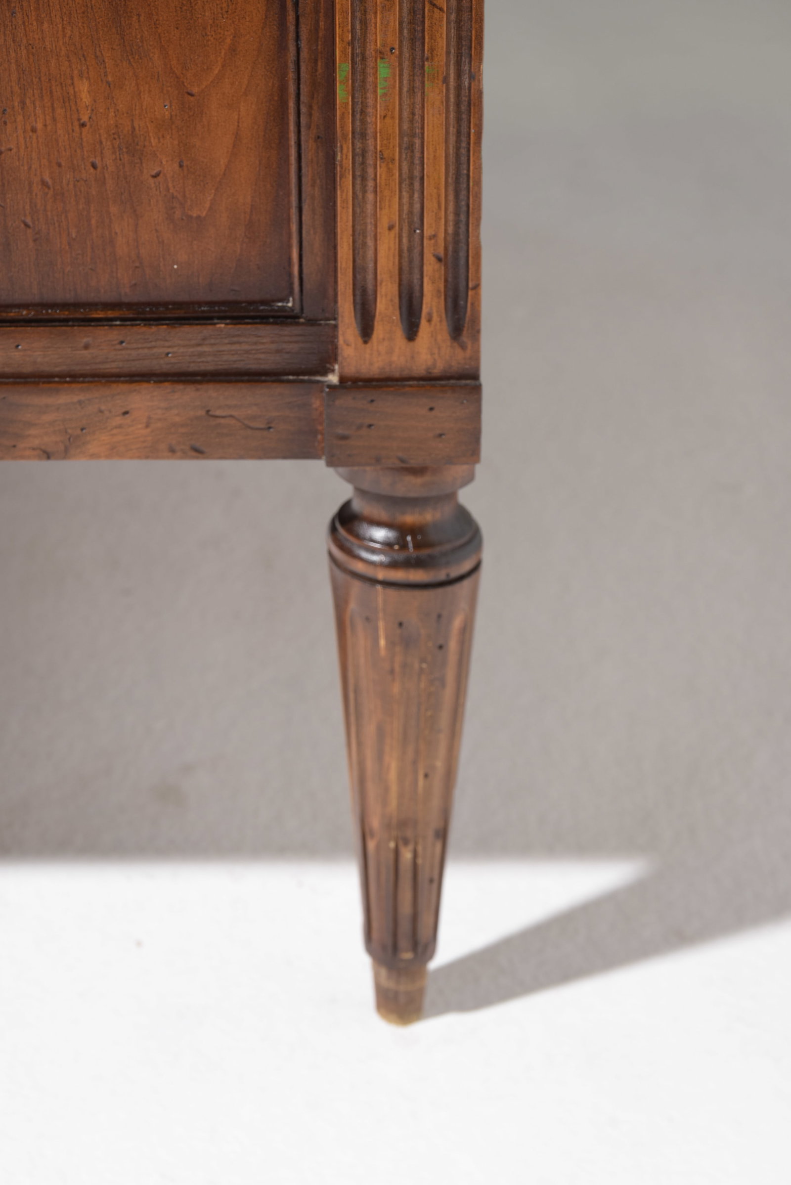Louis XVI Style Three Drawer Cherry Chest - 8