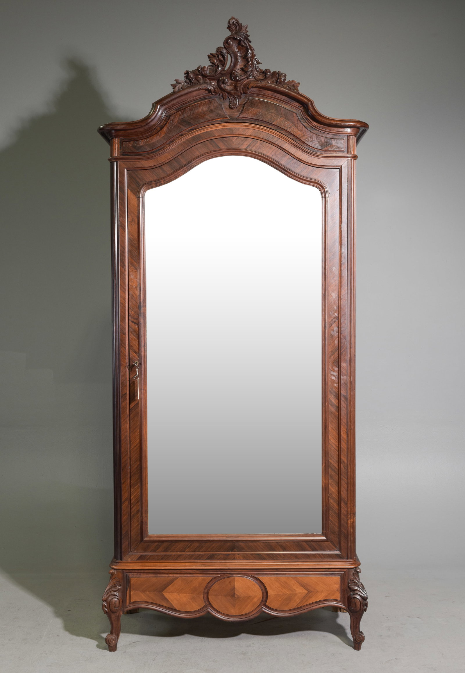 Louis XV Style Walnut Mirror Door Robe (1 of 9)