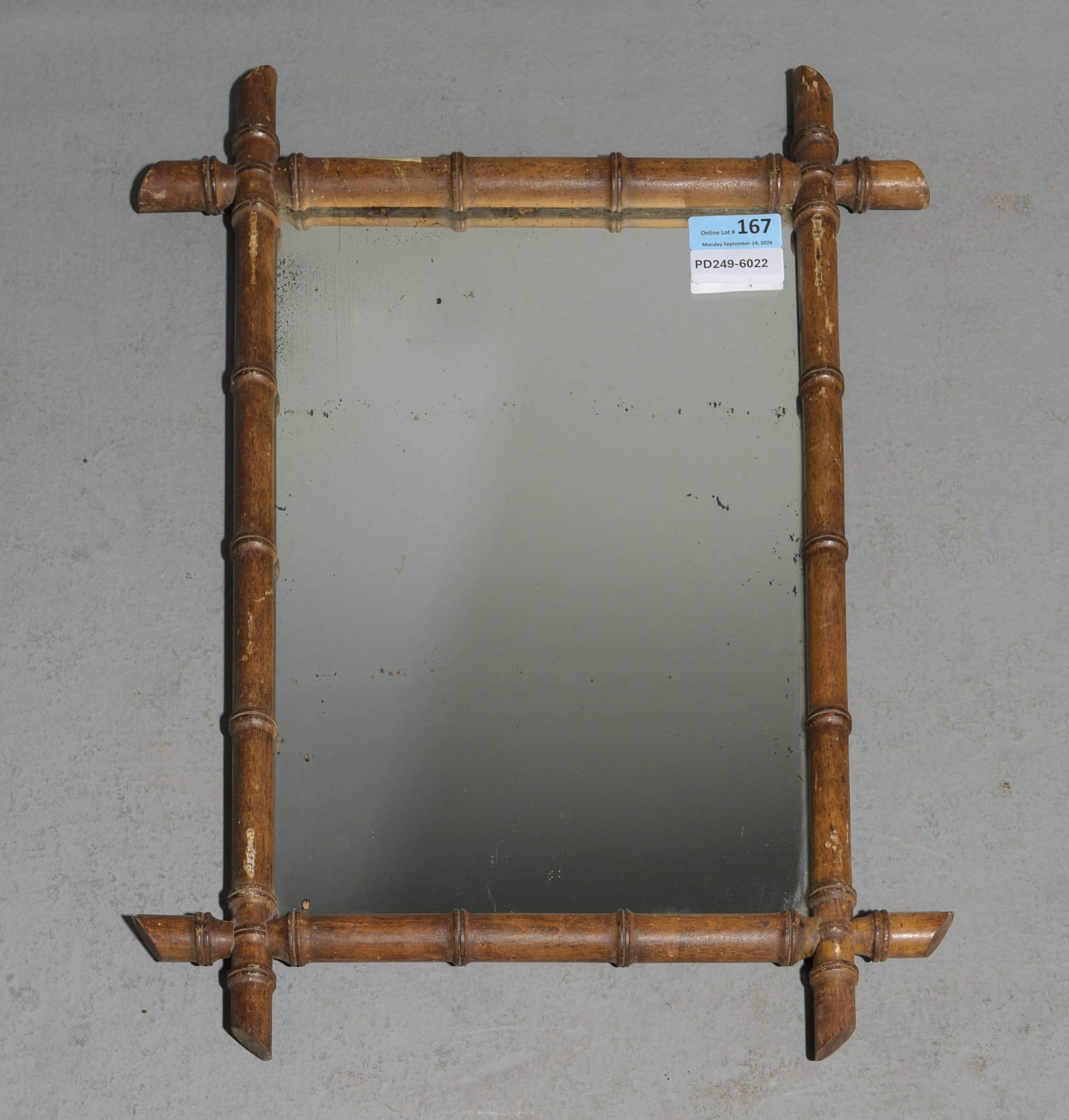 Faux Bamboo Framed Mirror #2: Faux Bamboo Framed Mirror - 28 in tall x 22.5 x 1.5