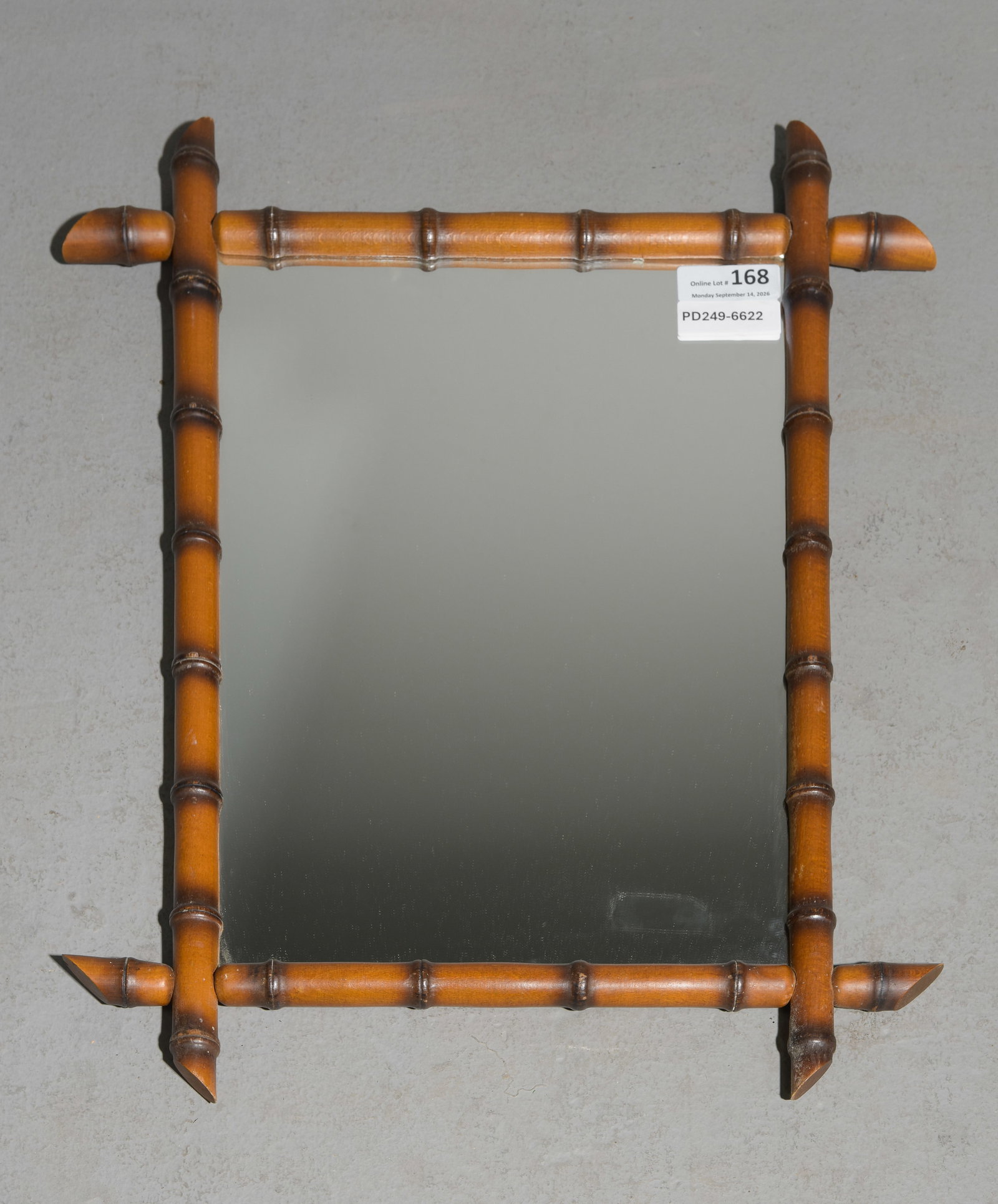 Faux Bamboo Framed Mirror #3: Faux Bamboo Framed Mirror - 28 in tall x 22.5 x 1.5