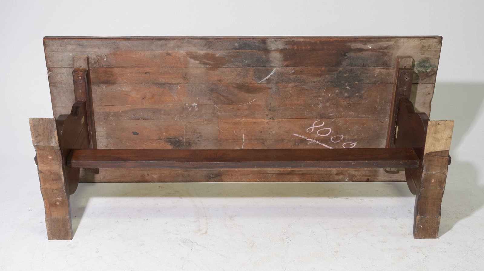 French Rustic Oak Trestle Base Monastery Table - 6