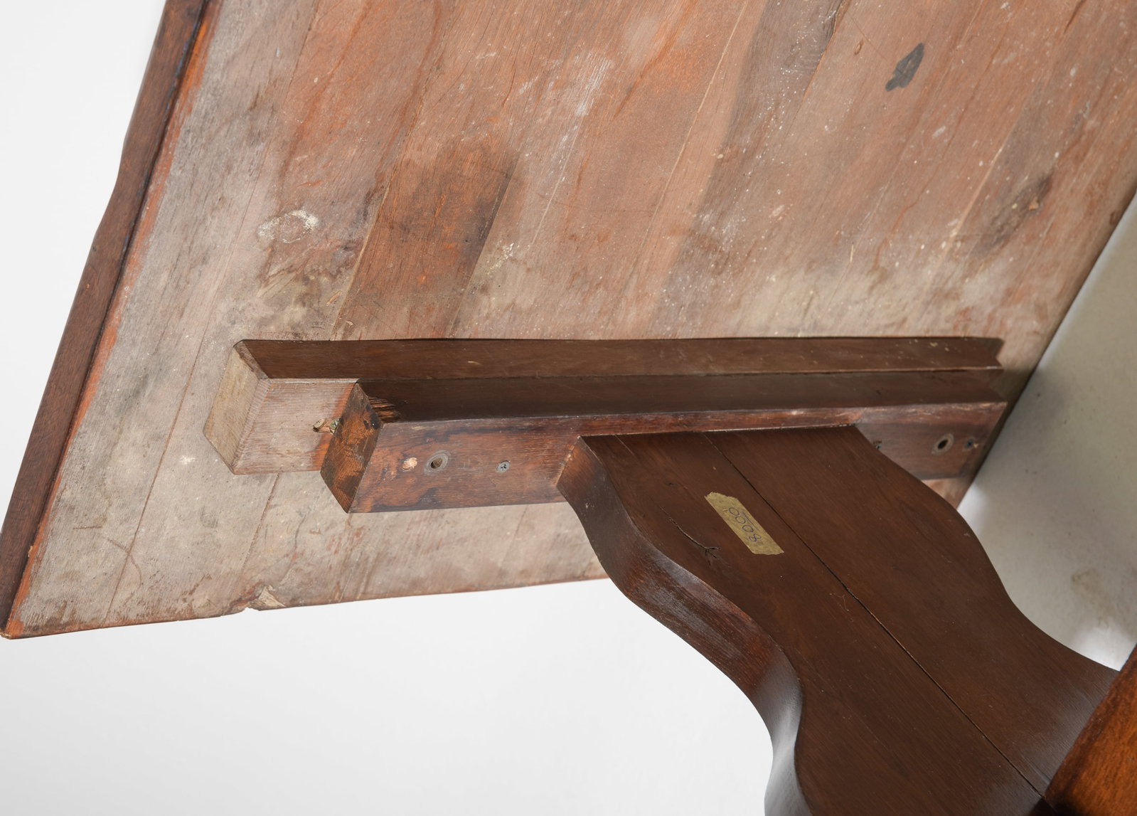 French Rustic Oak Trestle Base Monastery Table - 7