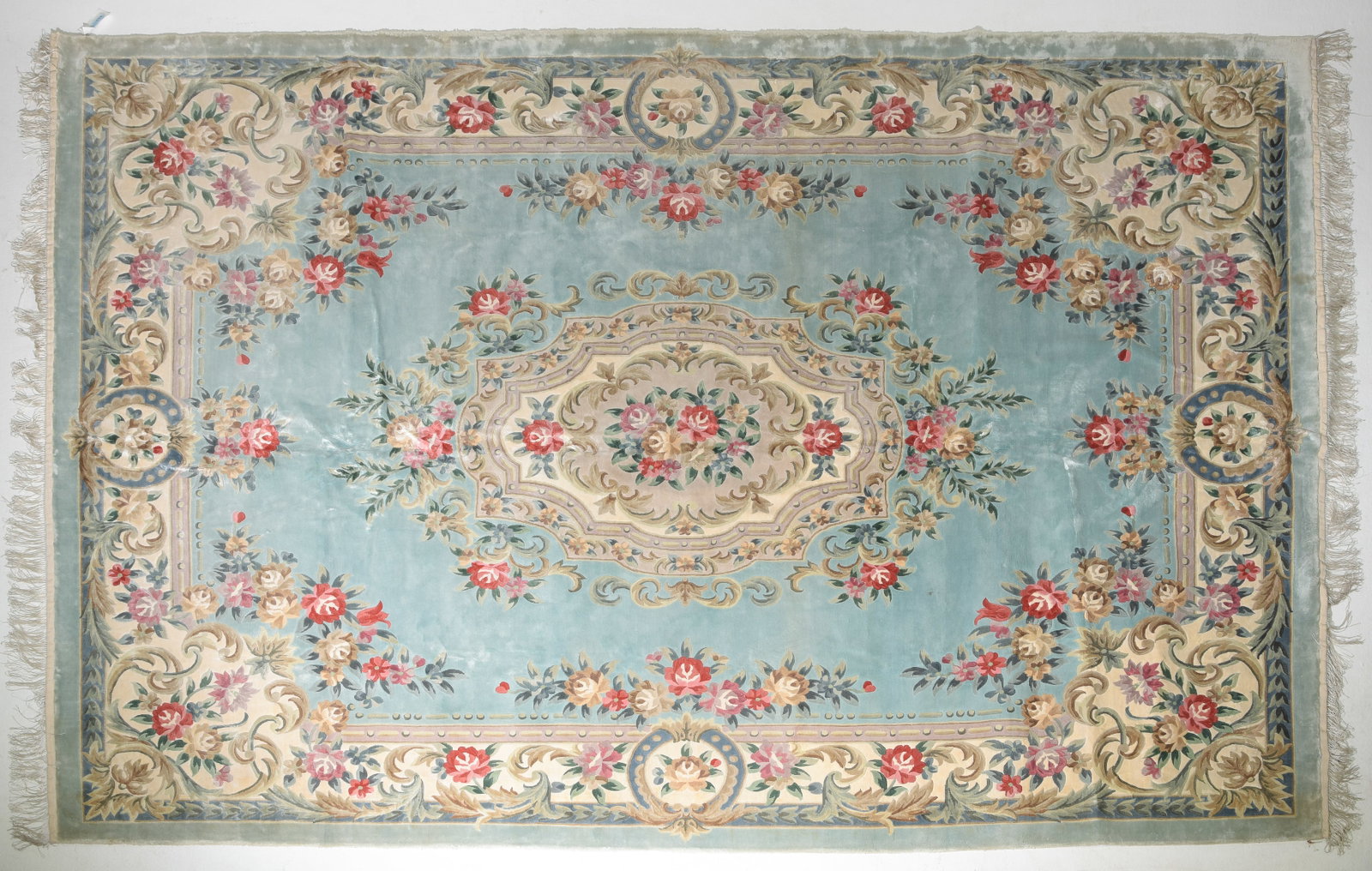 Hand Knotted Silk & Wool Rug - 9'1 x 12'4 (1 of 6)