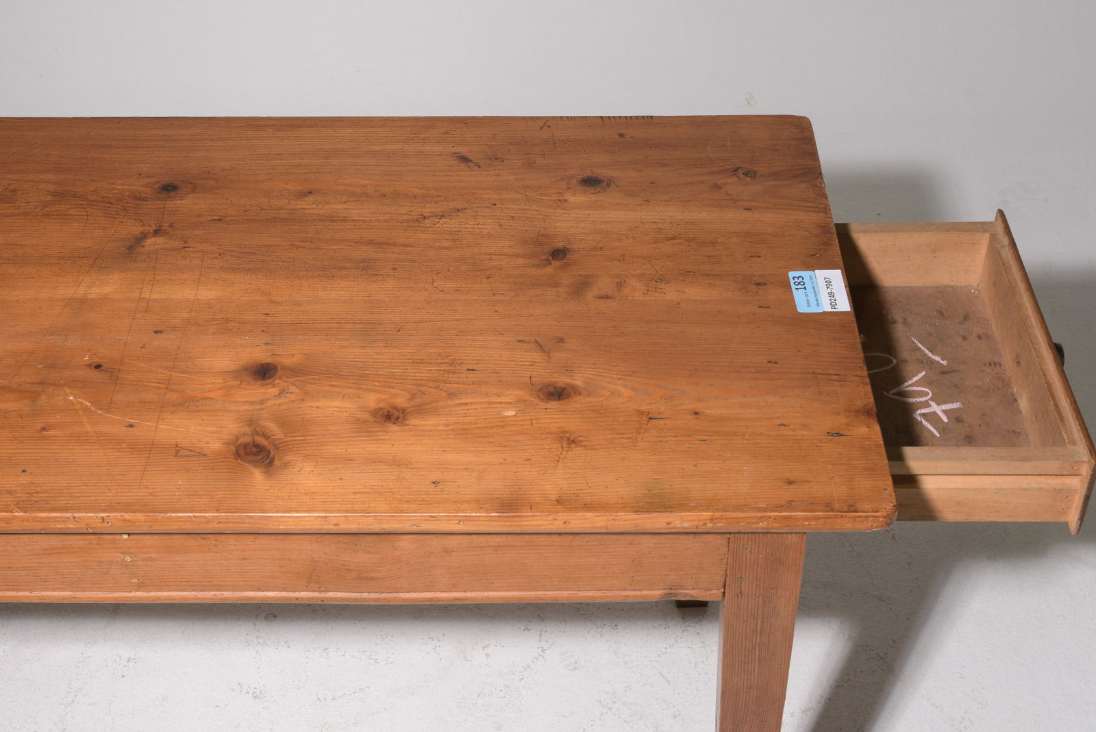 French Rustic Pine Farmhouse Table - 3