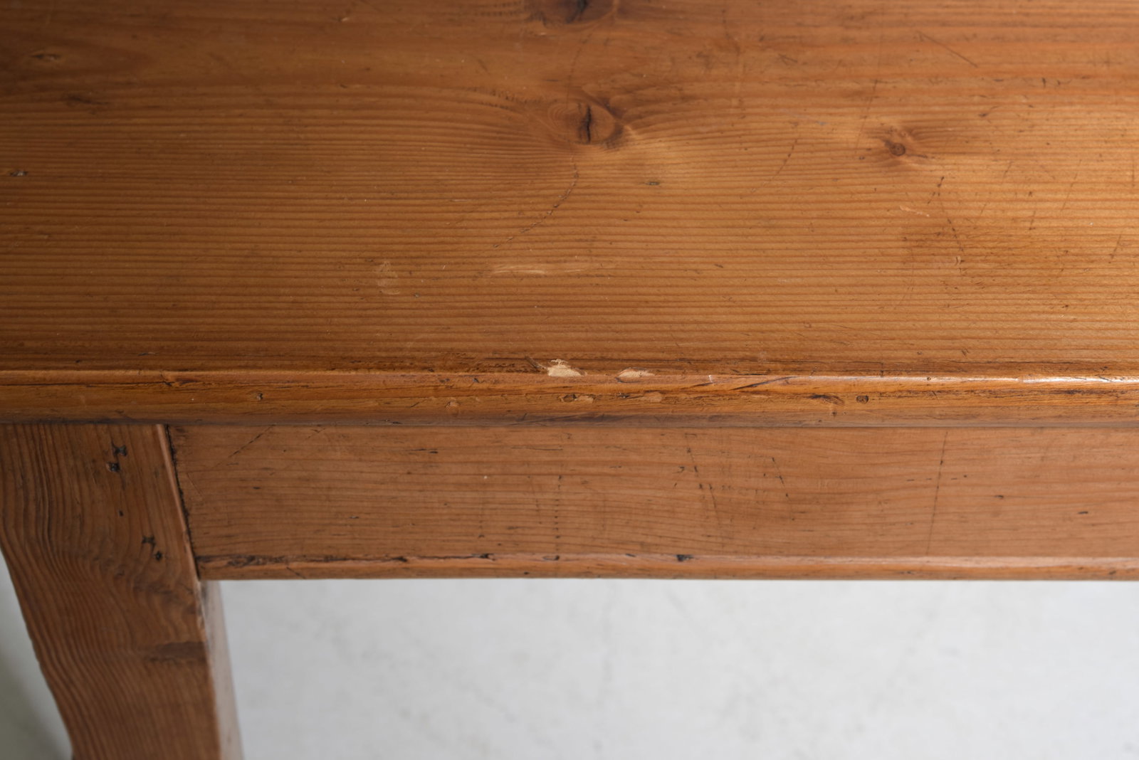 French Rustic Pine Farmhouse Table - 5