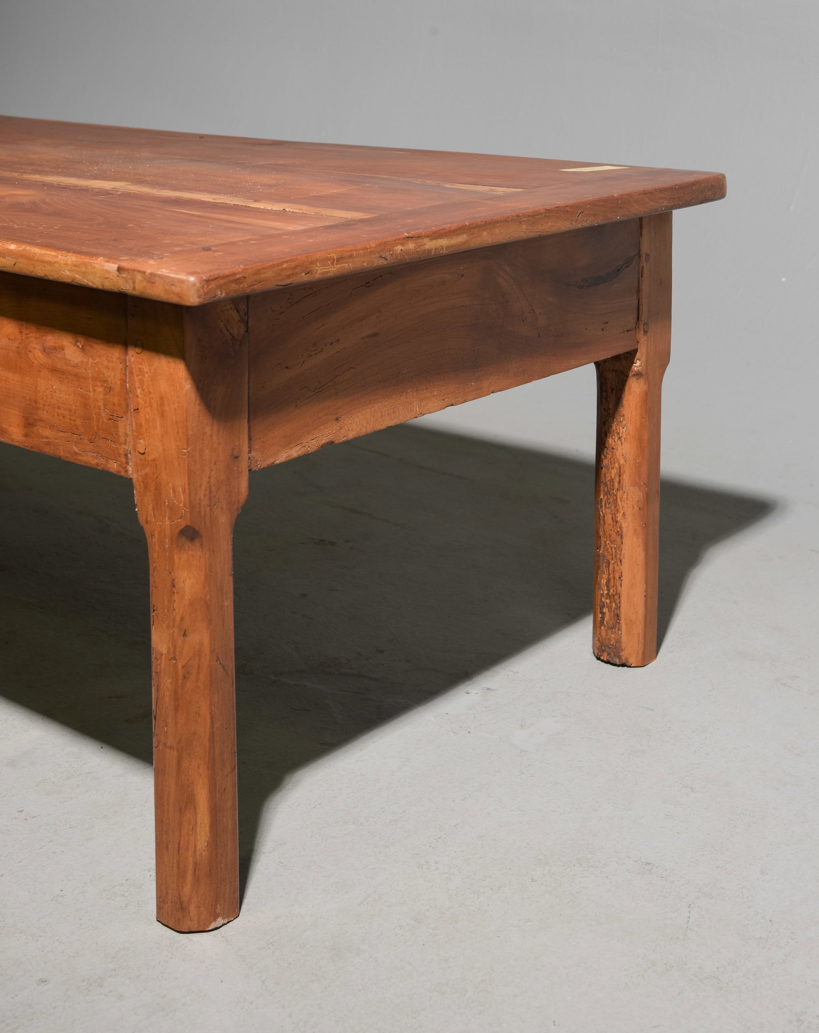 French Rustic Cherry Wood Large Coffee Table - 4
