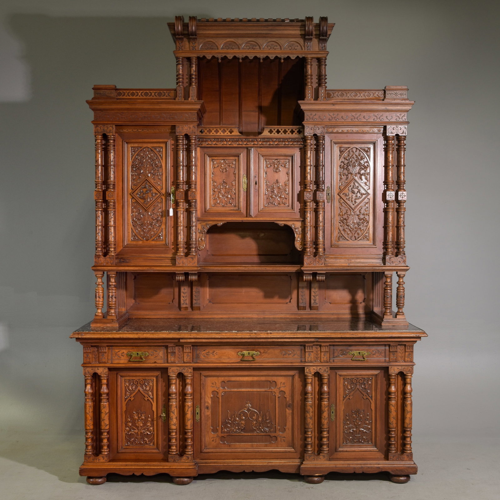 Antique Grunderzeit / Wilhelminian Hutch Buffet (1 of 12)