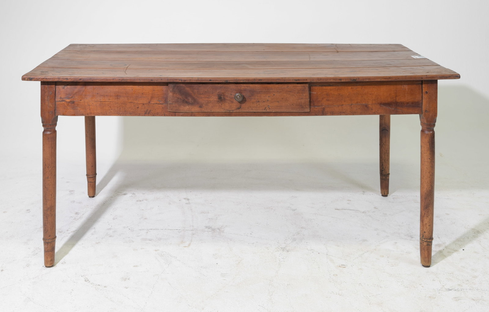 Louis Philippe Style Cherry Single Drawer Farmhouse Table (1 of 8)