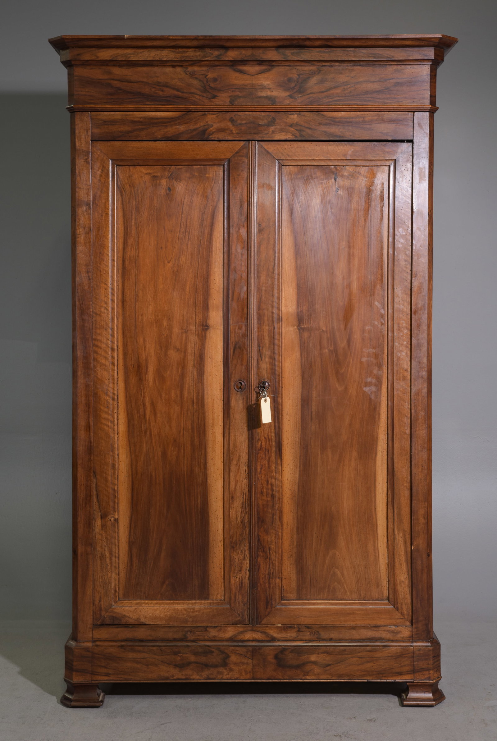 Louis Philippe Style Walnut Double Door Armoire (1 of 9)