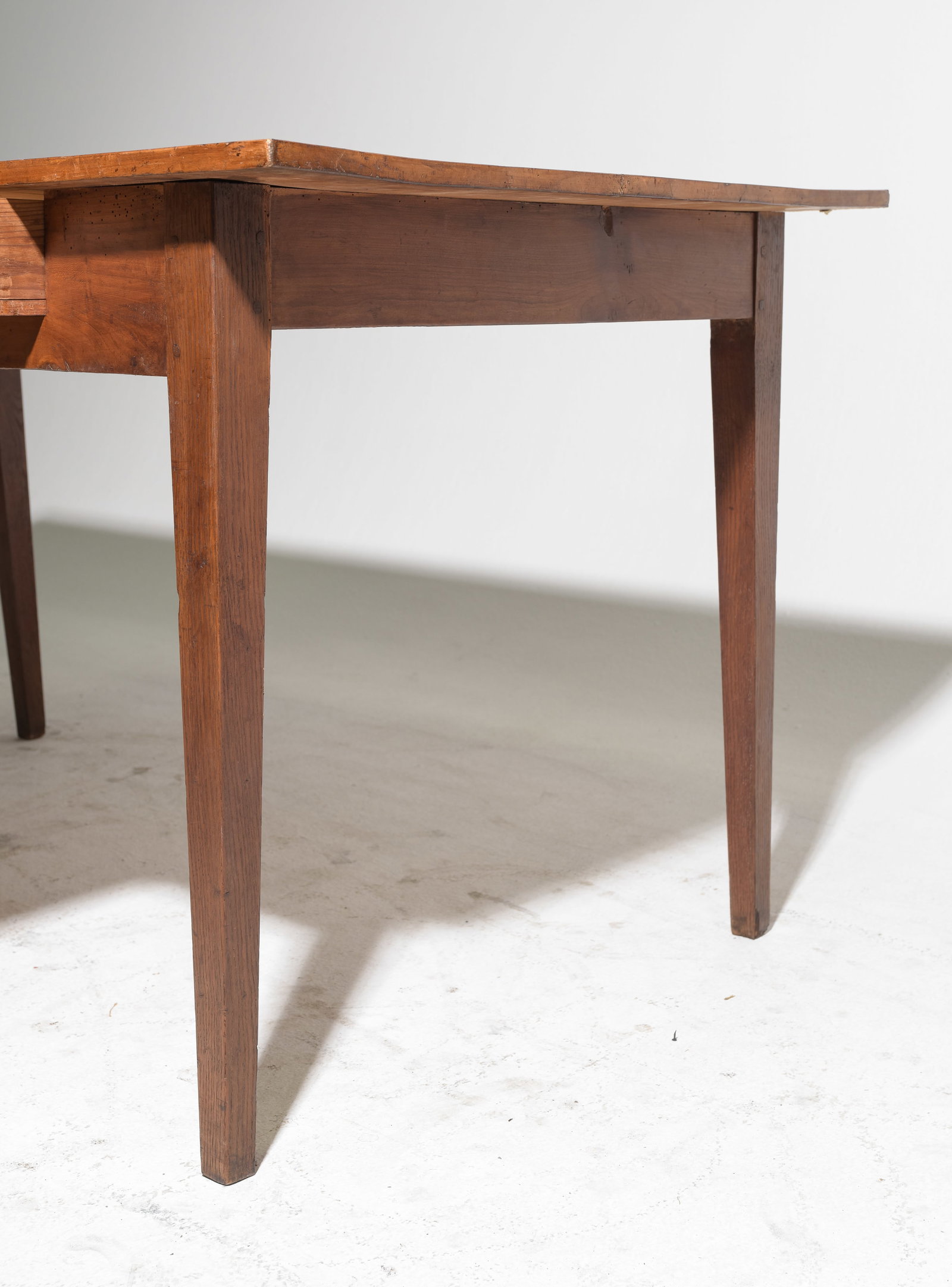French Rustic Two Drawer Farmhouse Table - 4