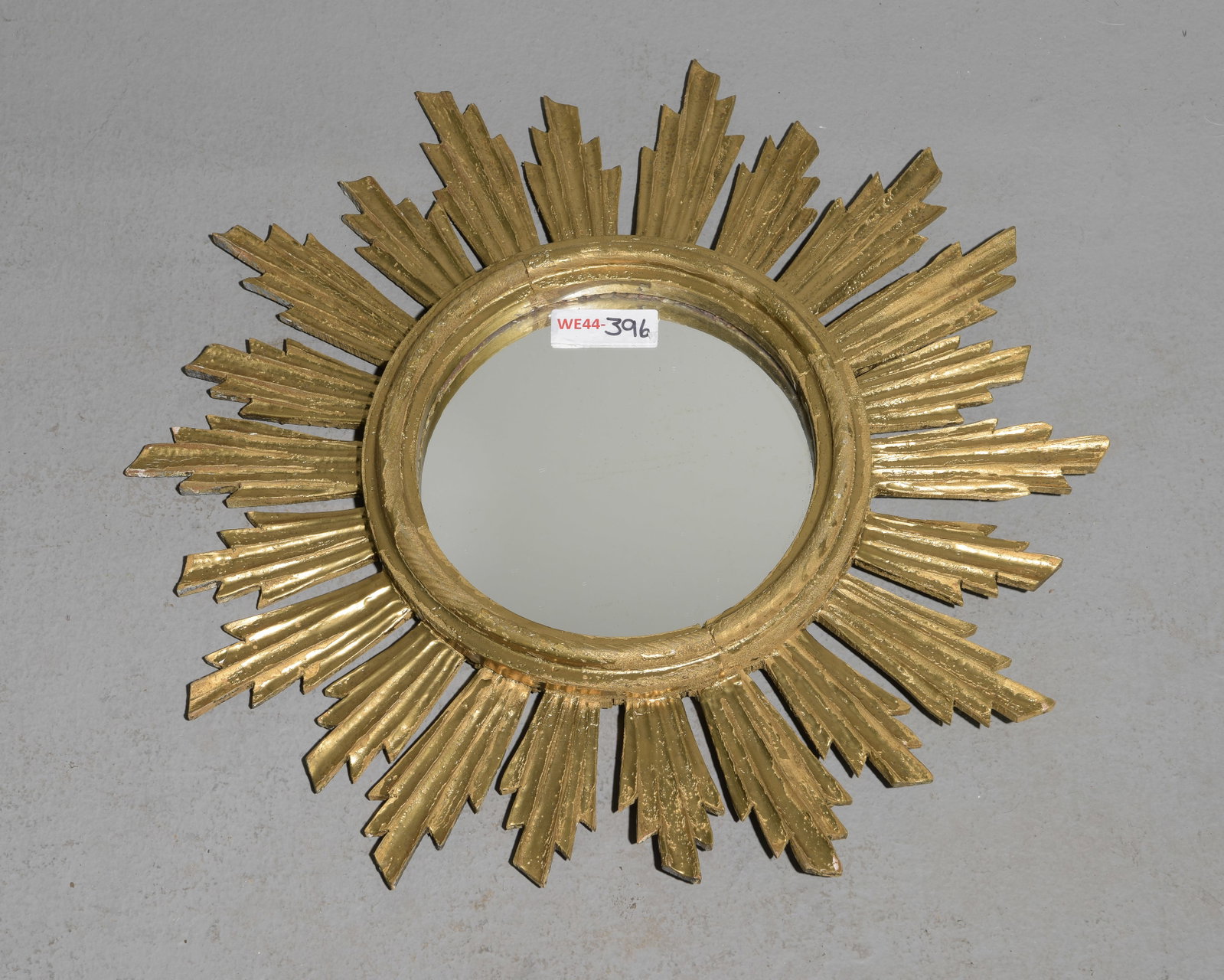 Gilded Sunburst Framed Mirror #1: Gilded Sunburst Framed Mirror - 24 inch diameter by 2 inch depth