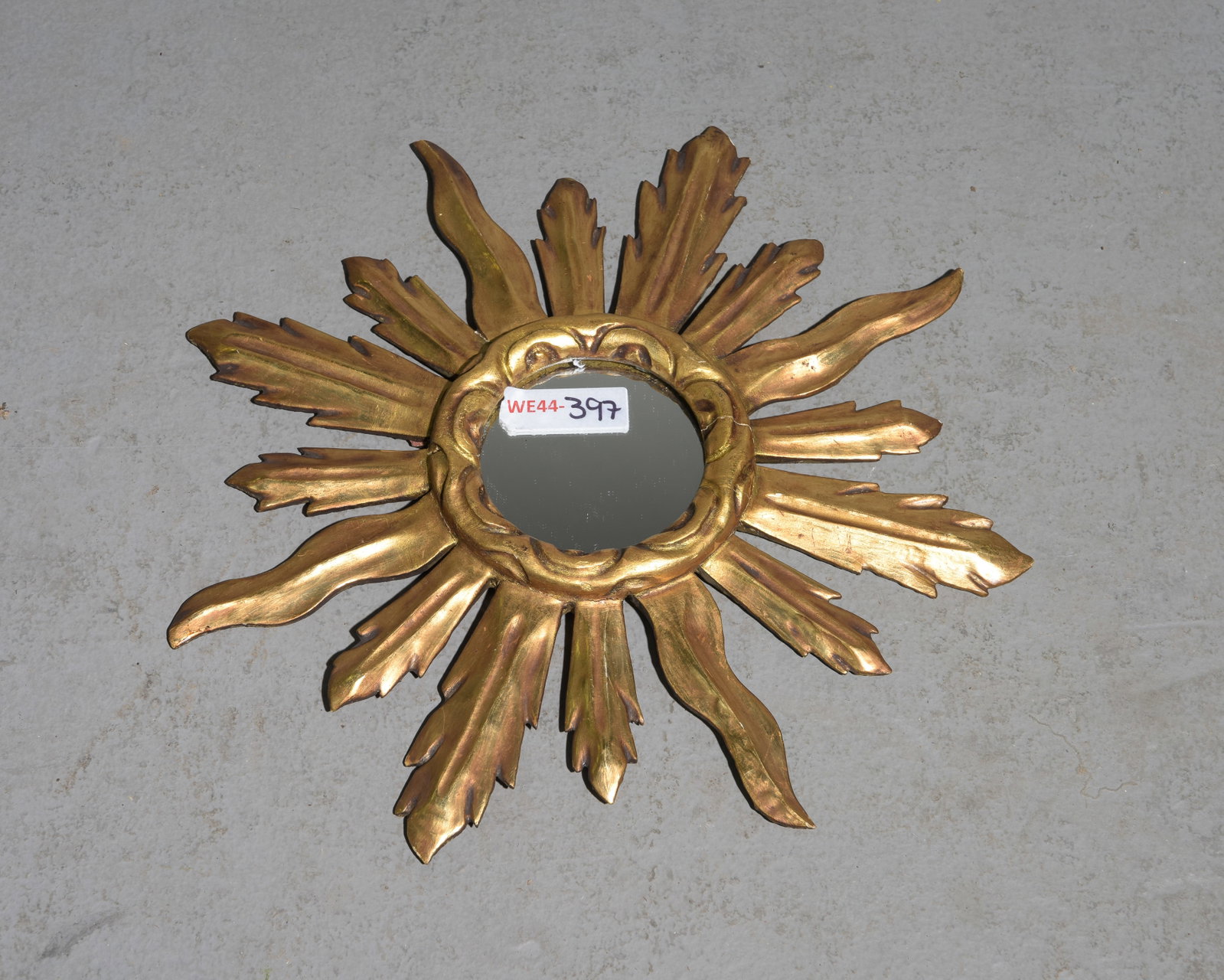 Gilded Sunburst Framed Mirror #4: Gilded Sunburst Framed Mirror - 18 inch diameter by 1 inch depth